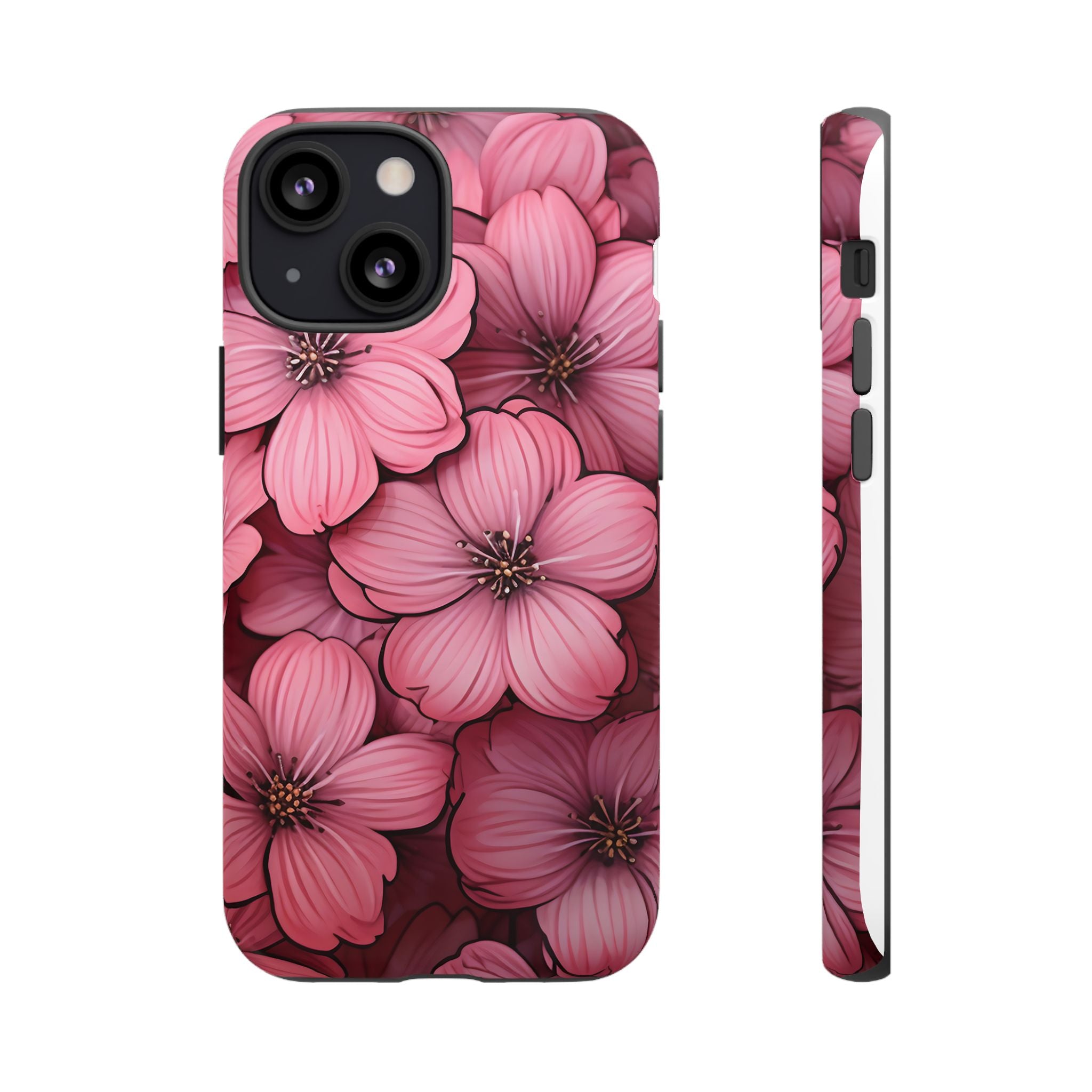 Pink Blossom Hexagon iPhone Case - Rugged