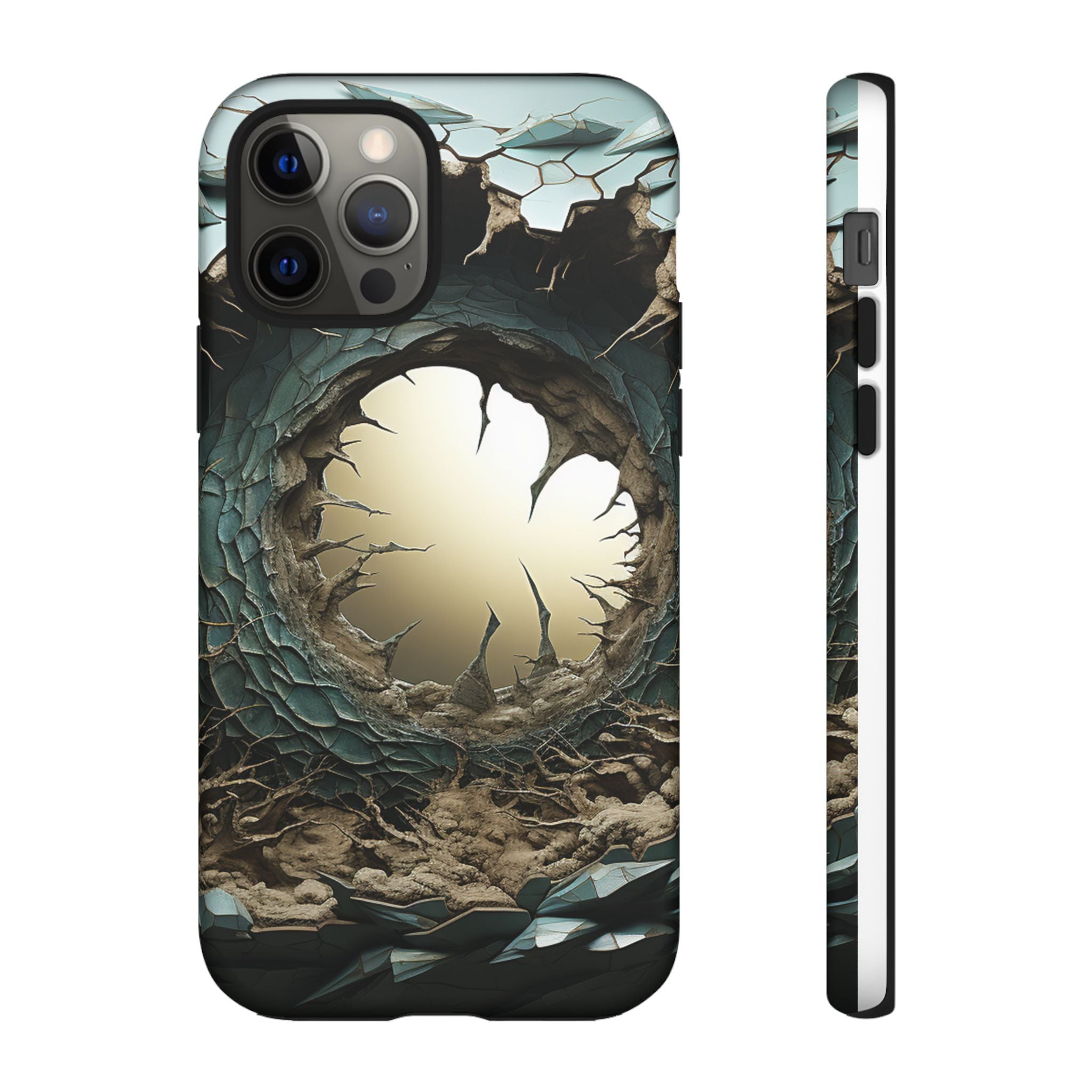 Surreal Alien Landscape Hexagon Stone iPhone Case