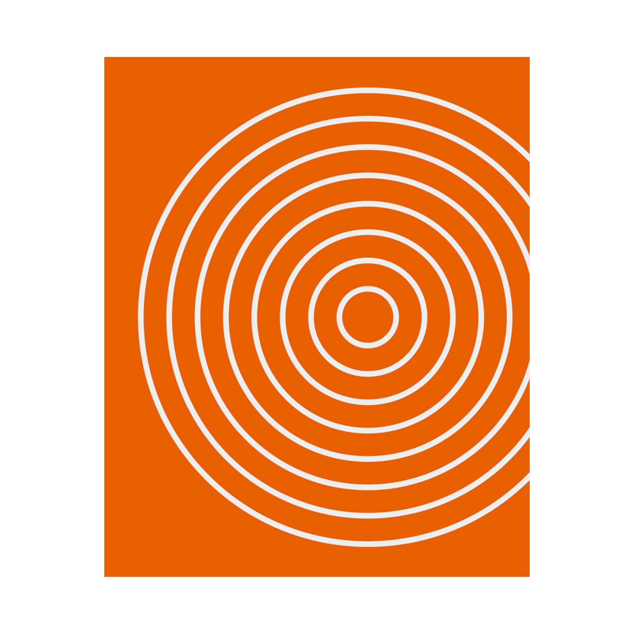 Orange Abstract Circle Art Poster