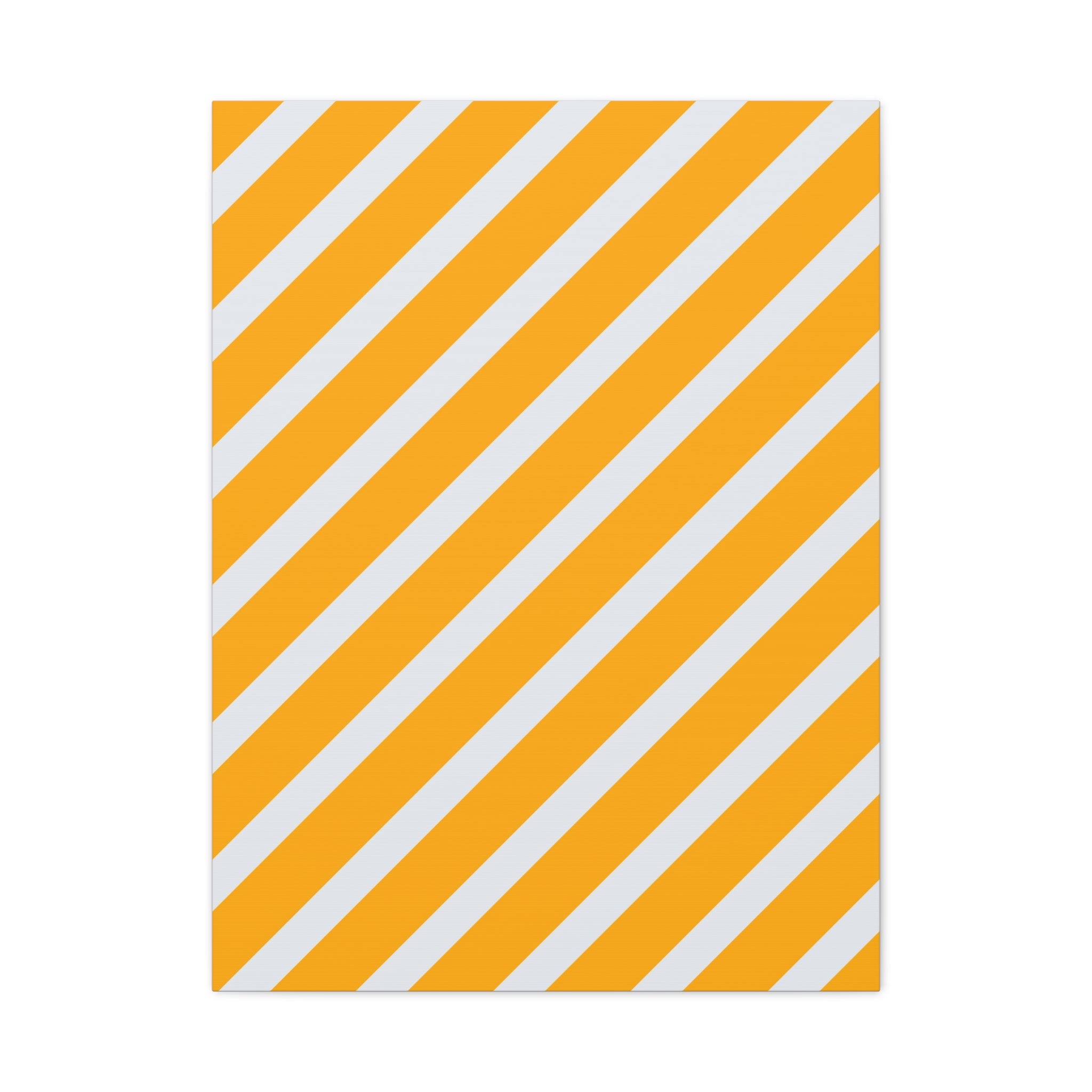 Orange & Gray Diagonal Stripe Canvas Art