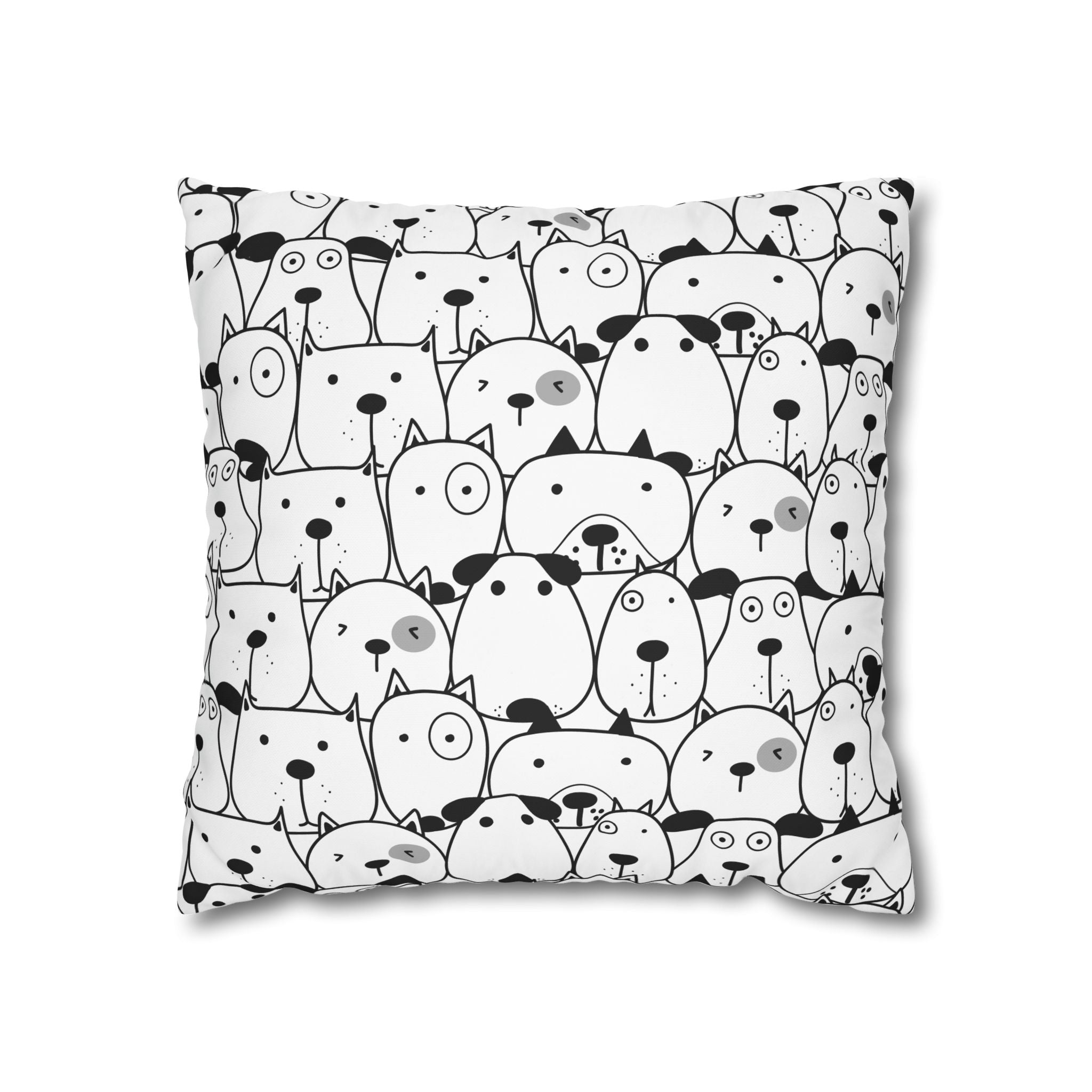 Cute Puppy Faces Pillowcase - Dog Pattern