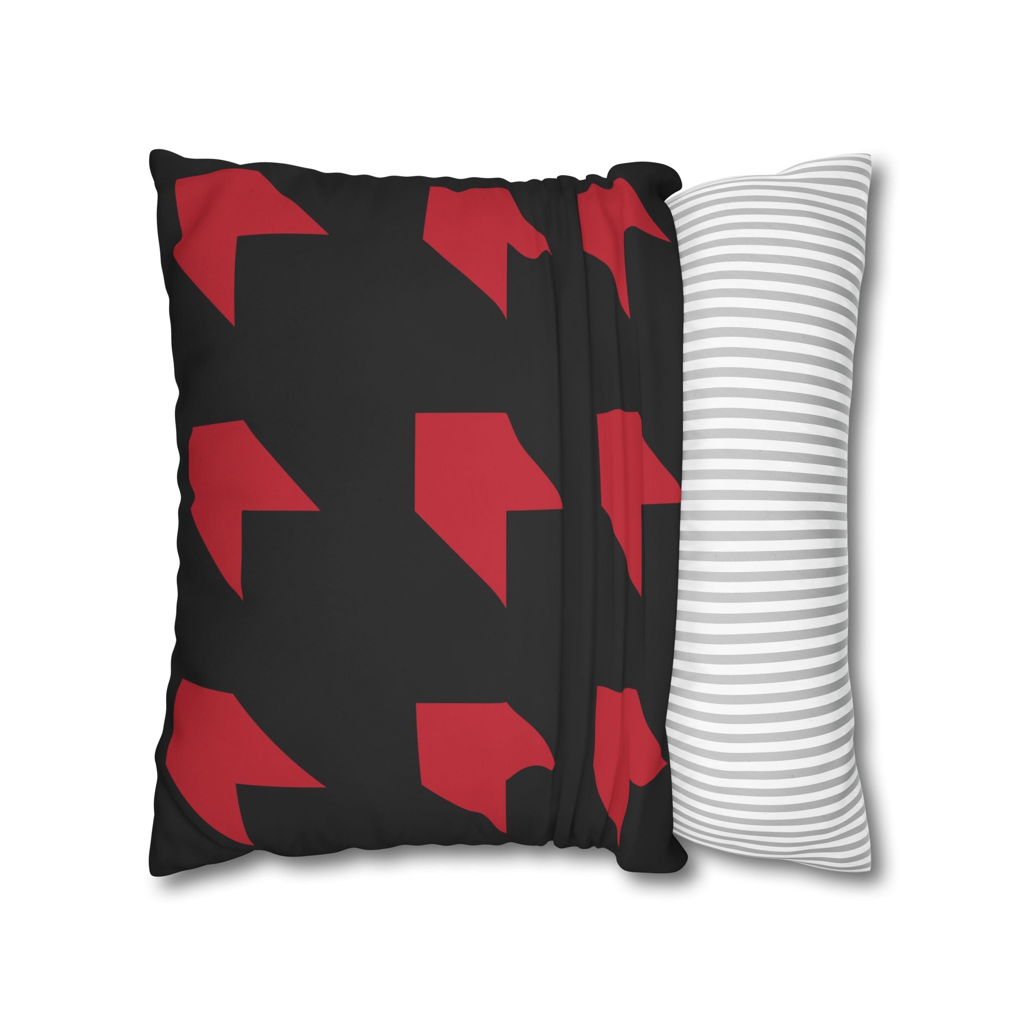 Geometric Arrow Red Pillowcase