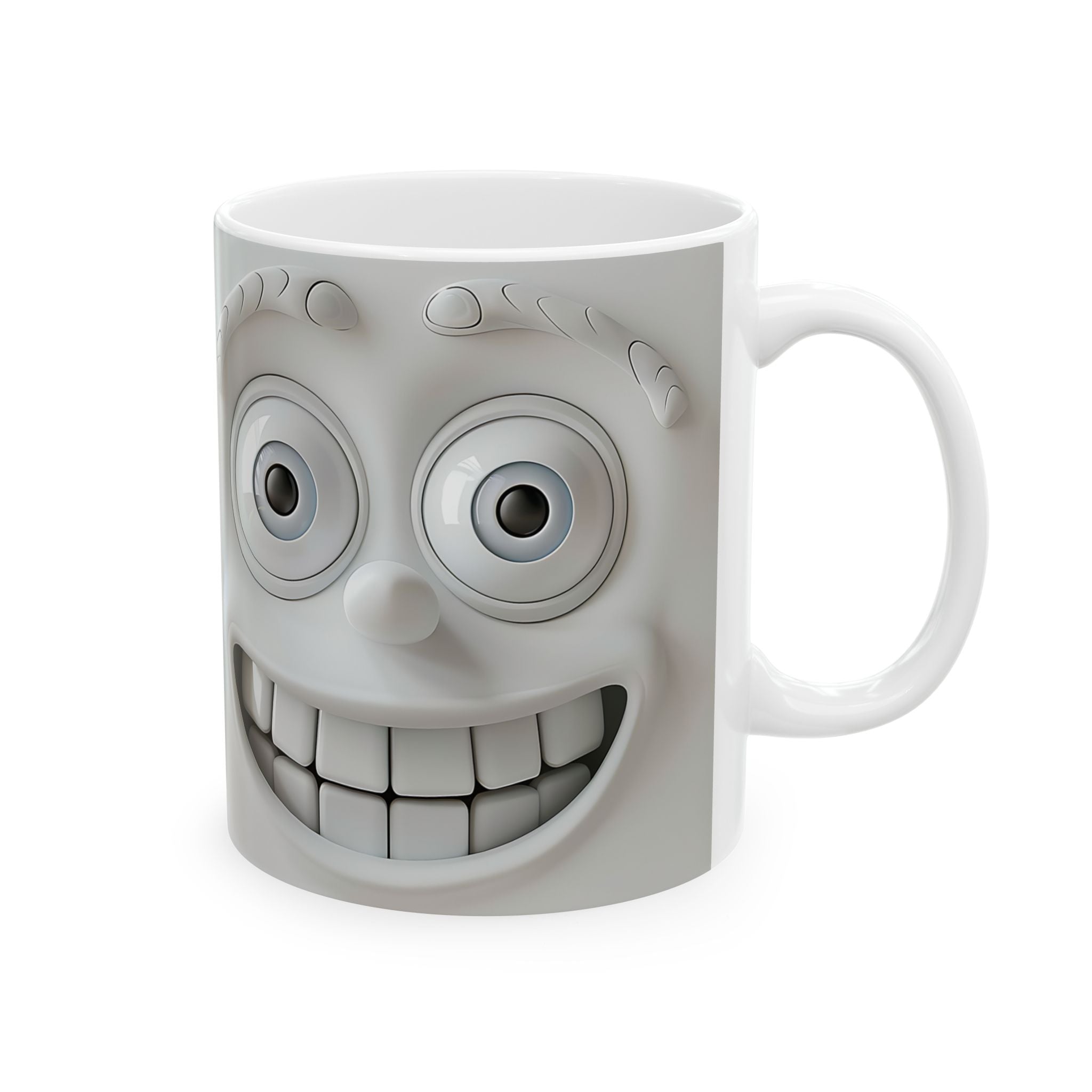 Smiling Face Mugs - Cute Cartoon Pair