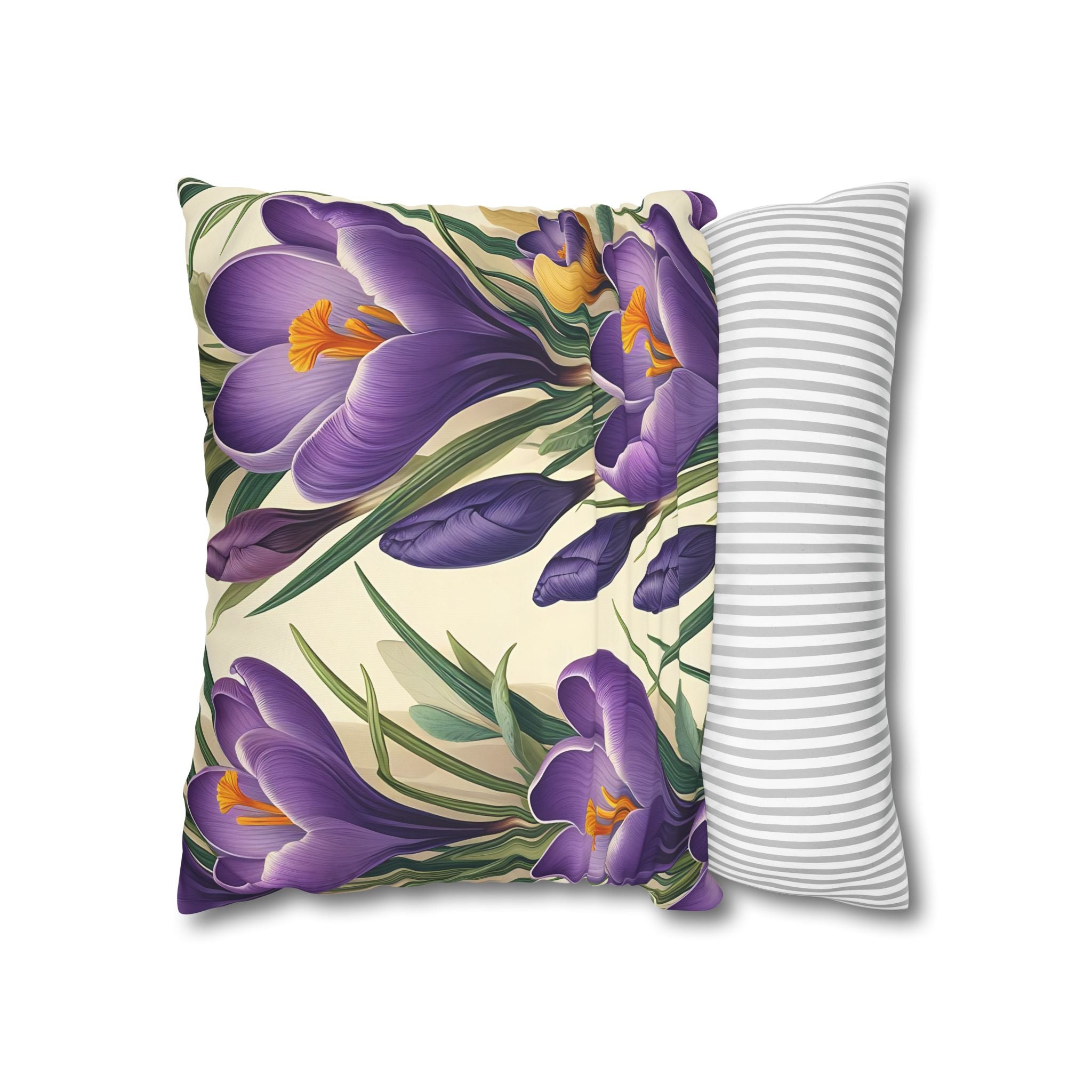 Luxury Crocus Pillowcase - Botanical Art