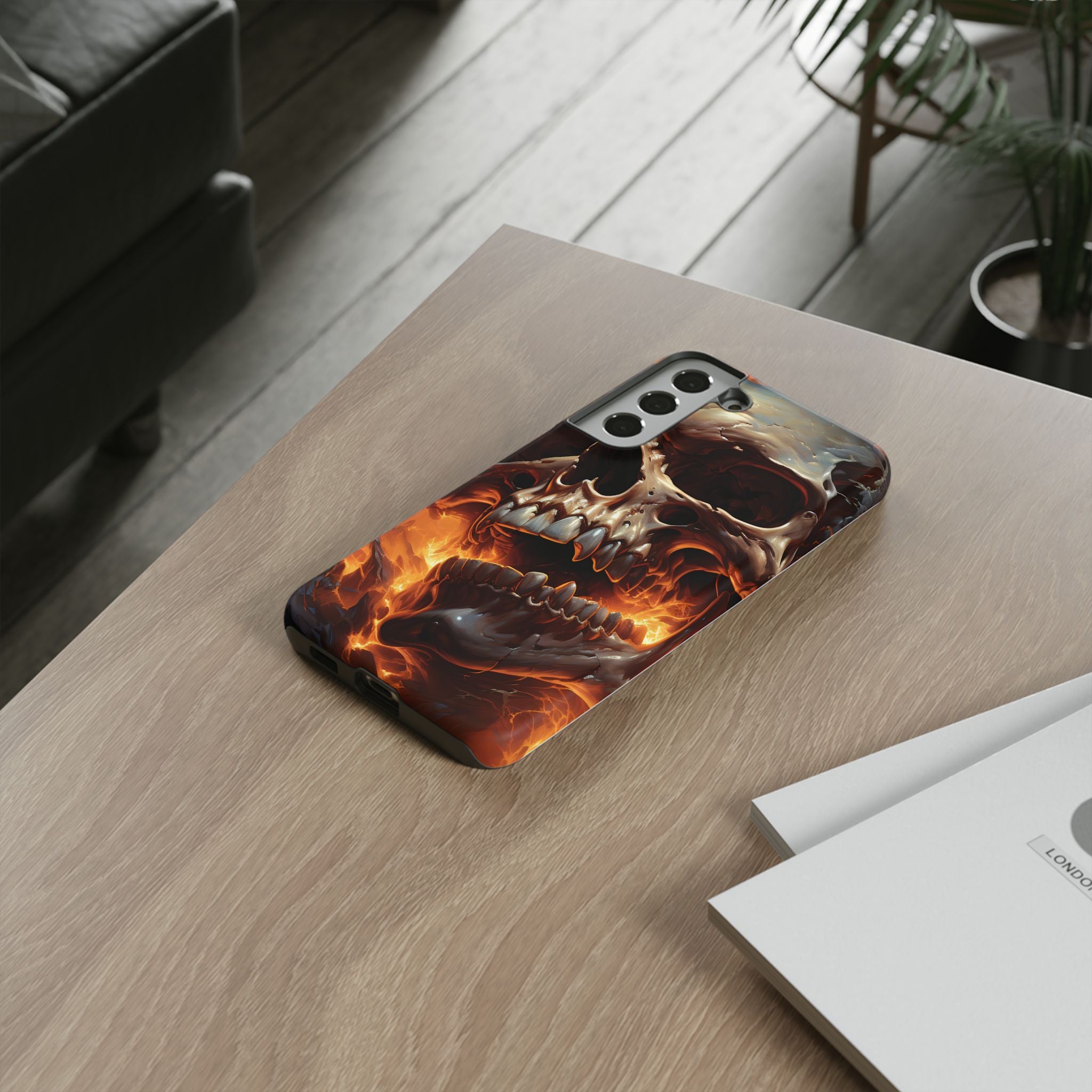 Fiery Skull Samsung Phone Case