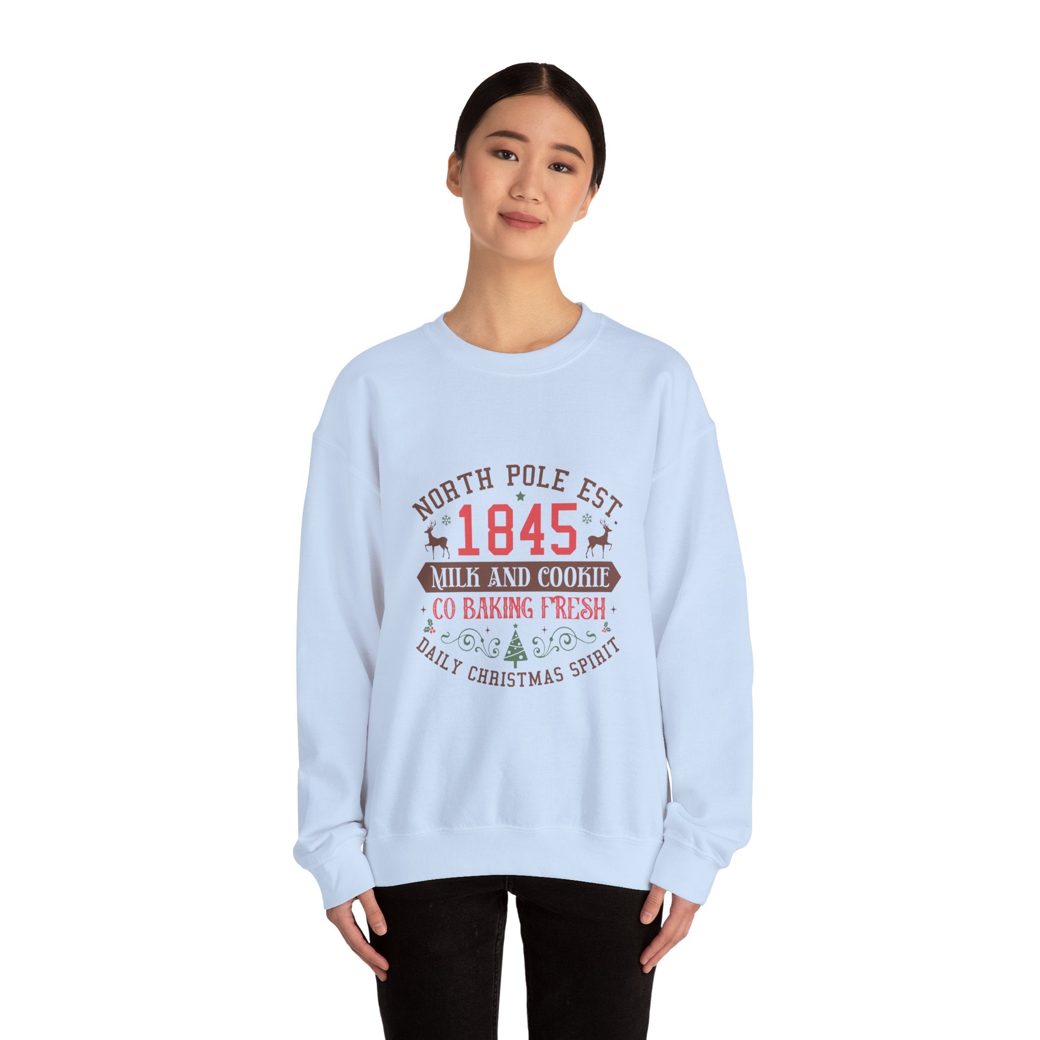 1845 North Pole Milk & Cookie Xmas Sweatshirt