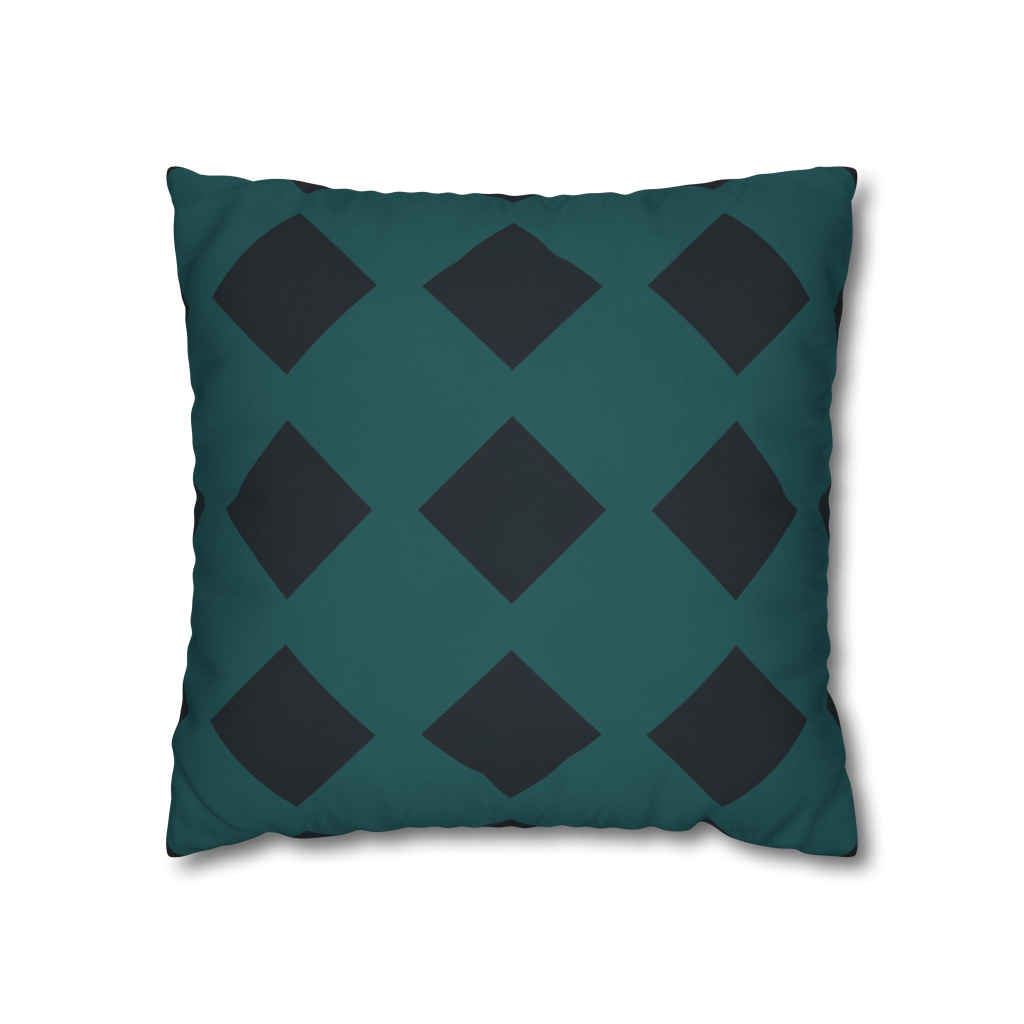 Teal Geometric Diamond Pillowcase