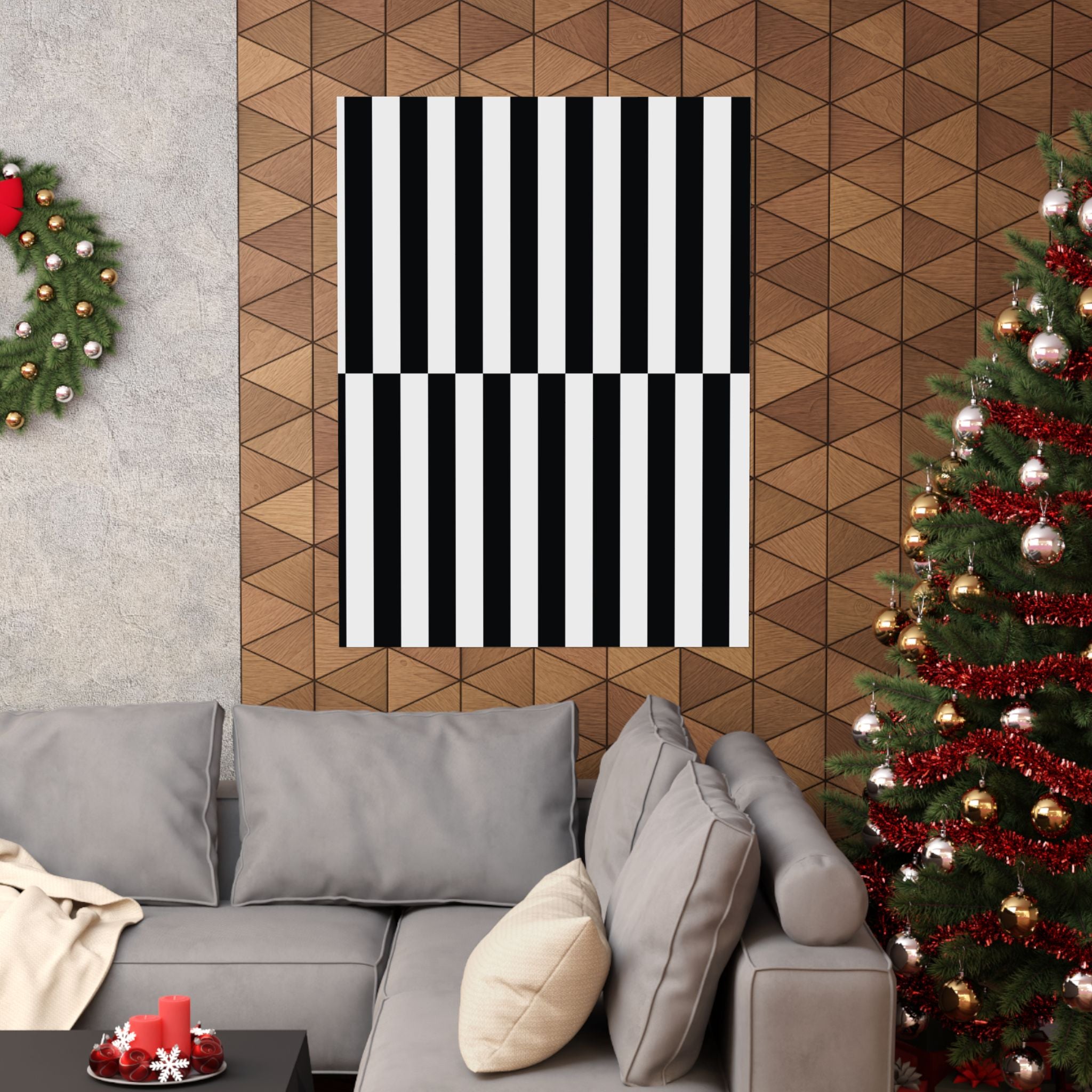 Op Art Stripe Shift Vertical Poster