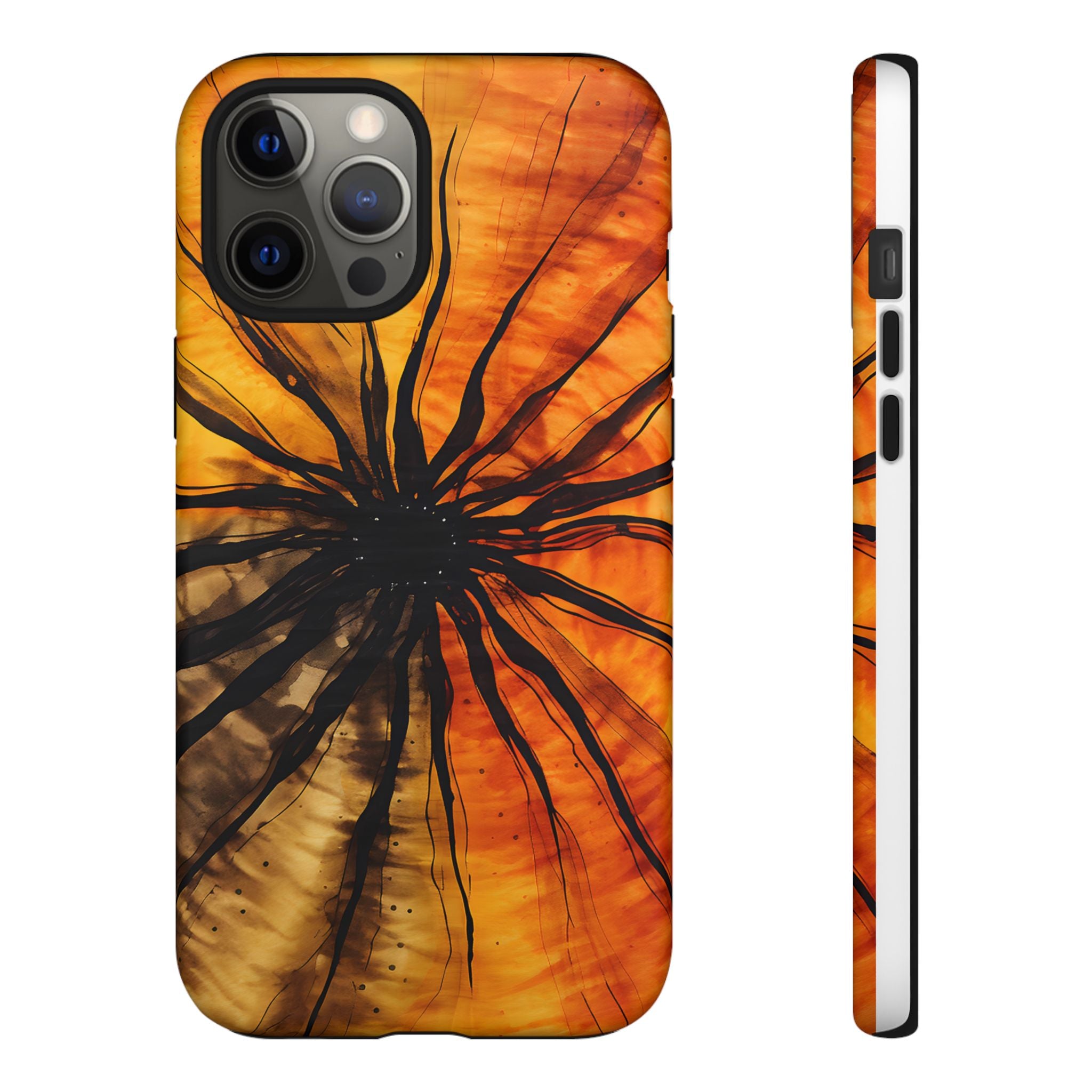 Fiery Sunburst Hexagon iPhone Case