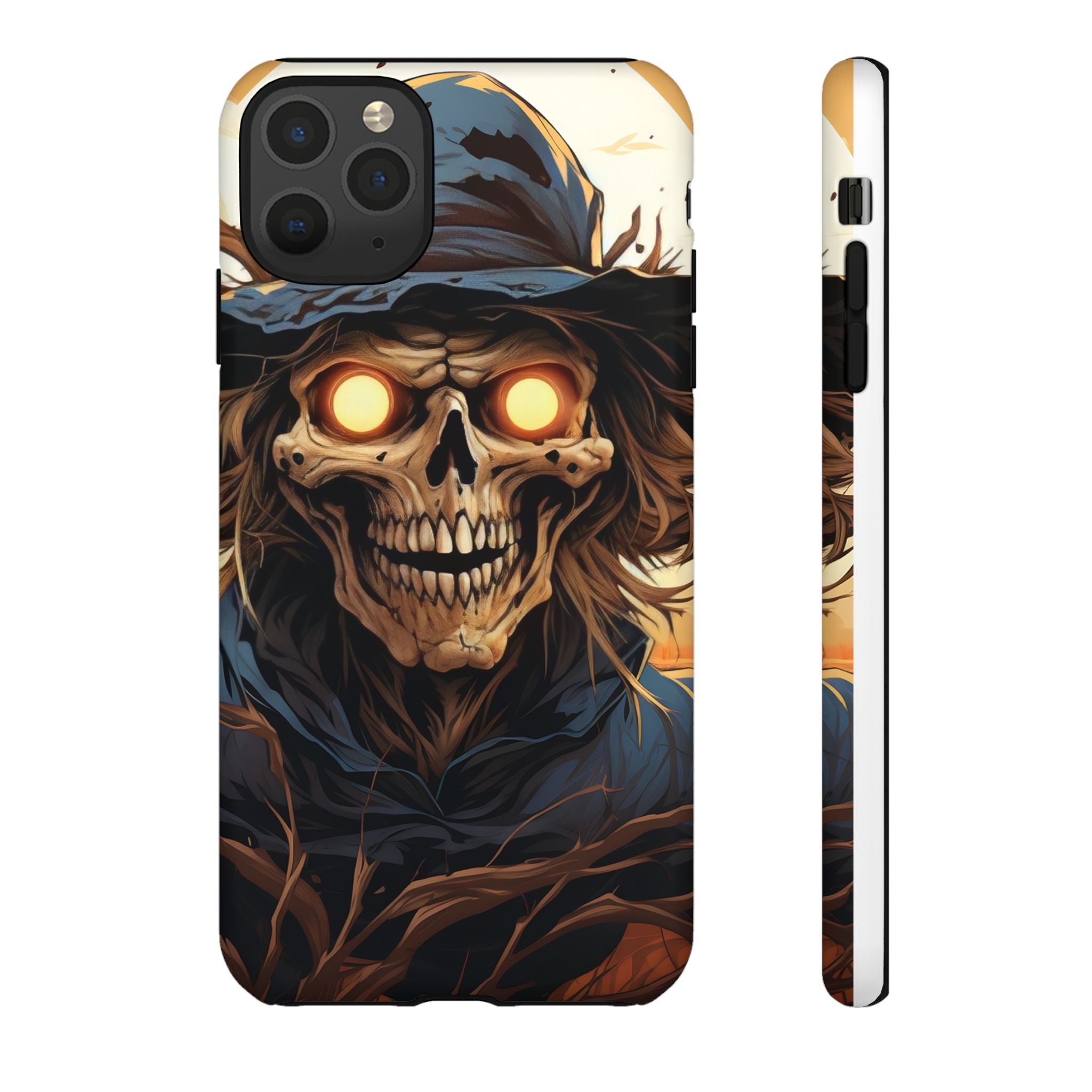 Eerie Scarecrow Hexagon Stone iPhone Case