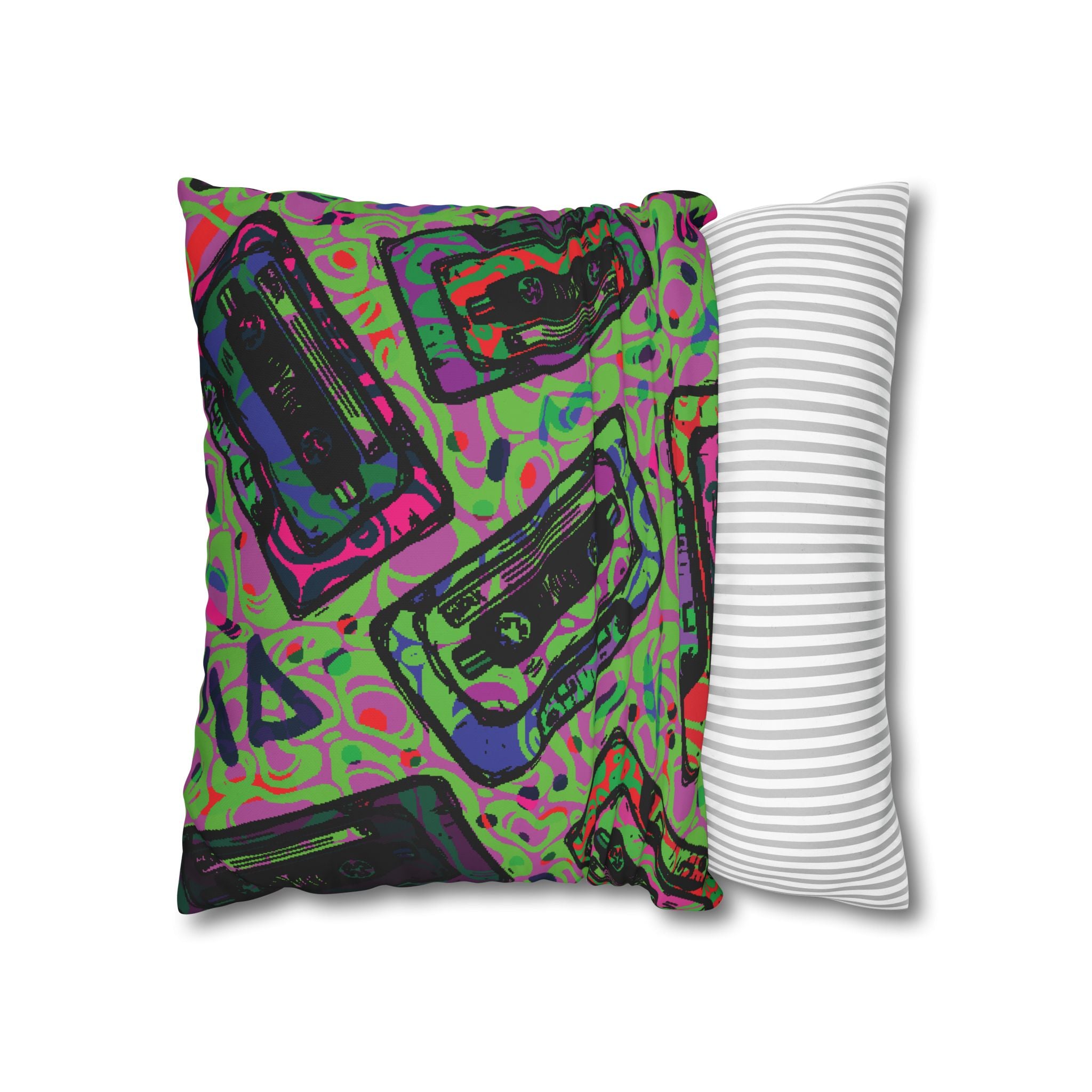 Retro Cassette Tape Pillowcase - 80s Vibe