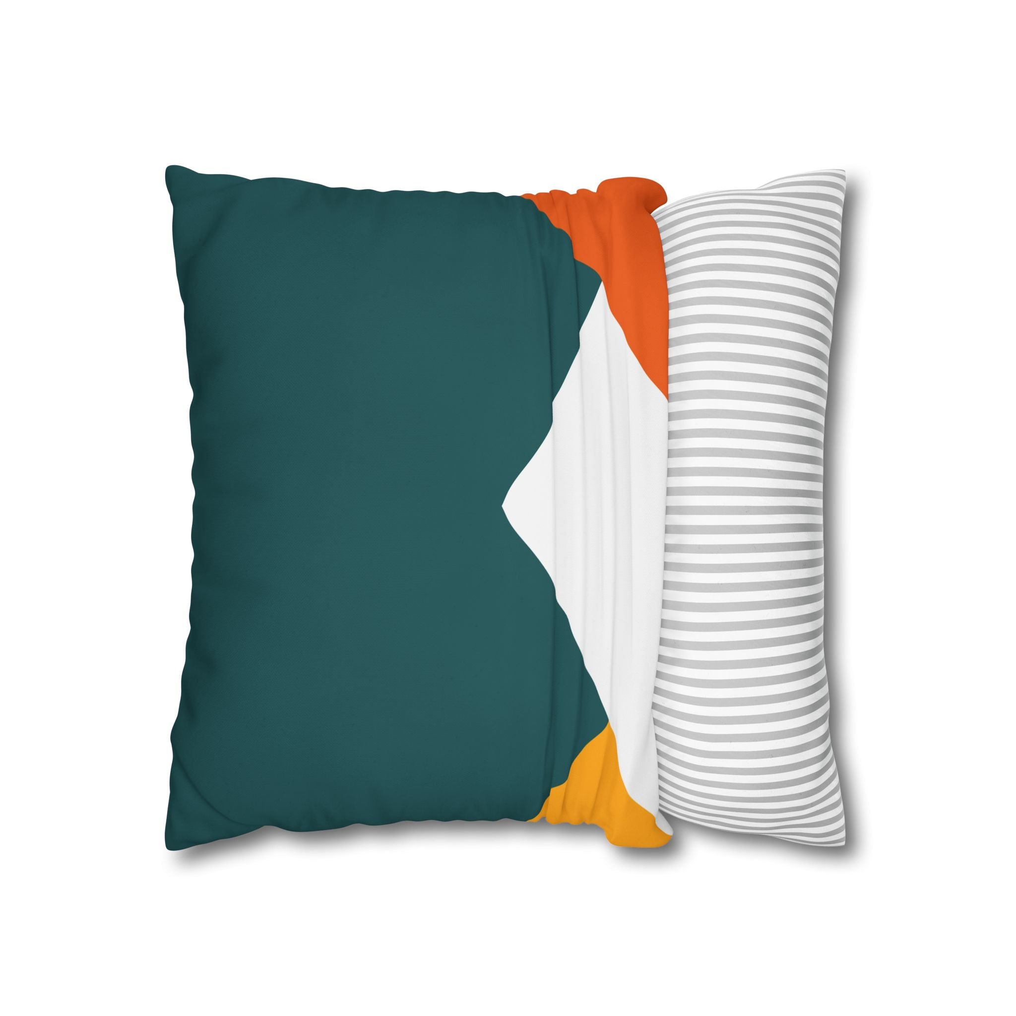 Geometric Teal & Orange Pillowcase