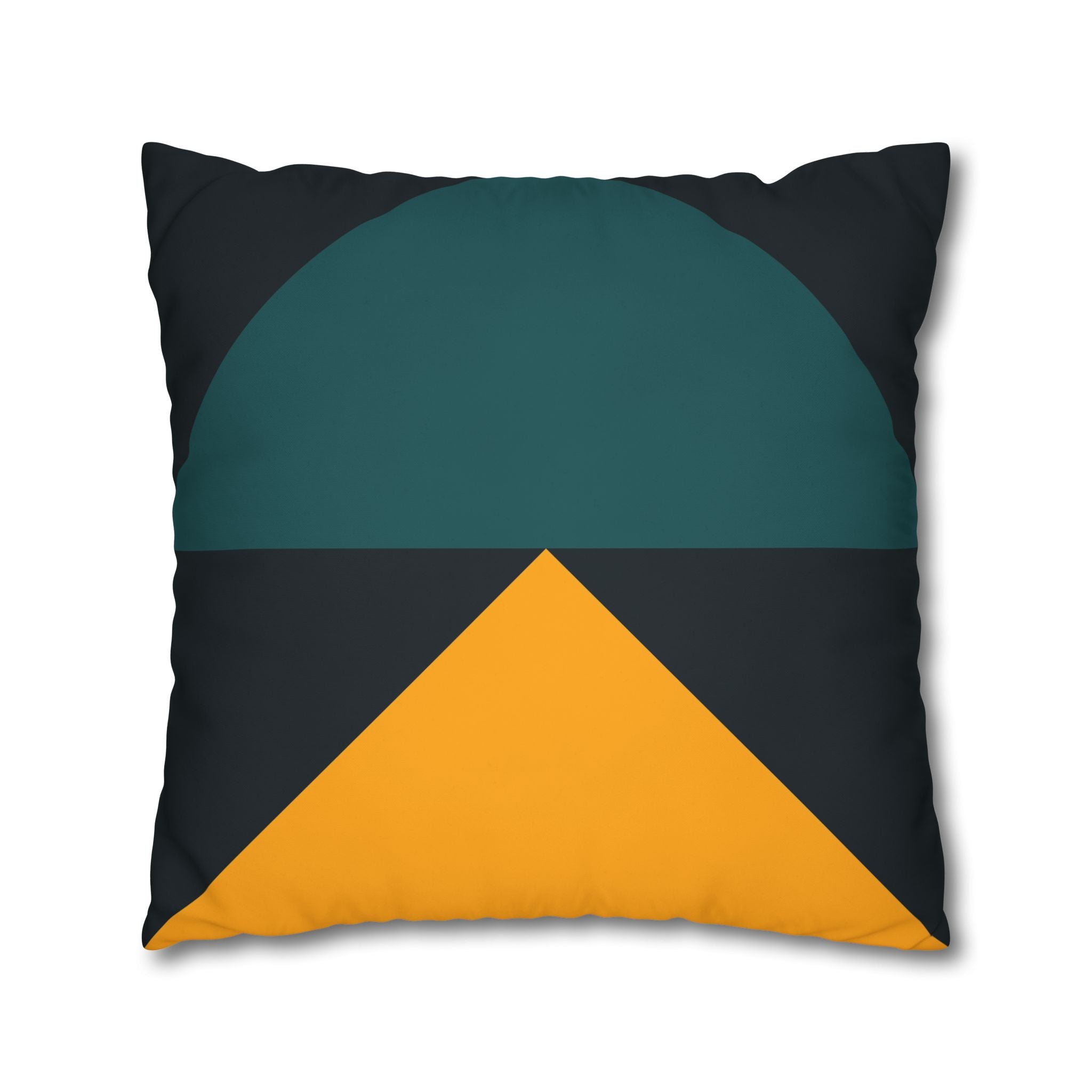 Geometric Teal & Gold Peak Pillowcase