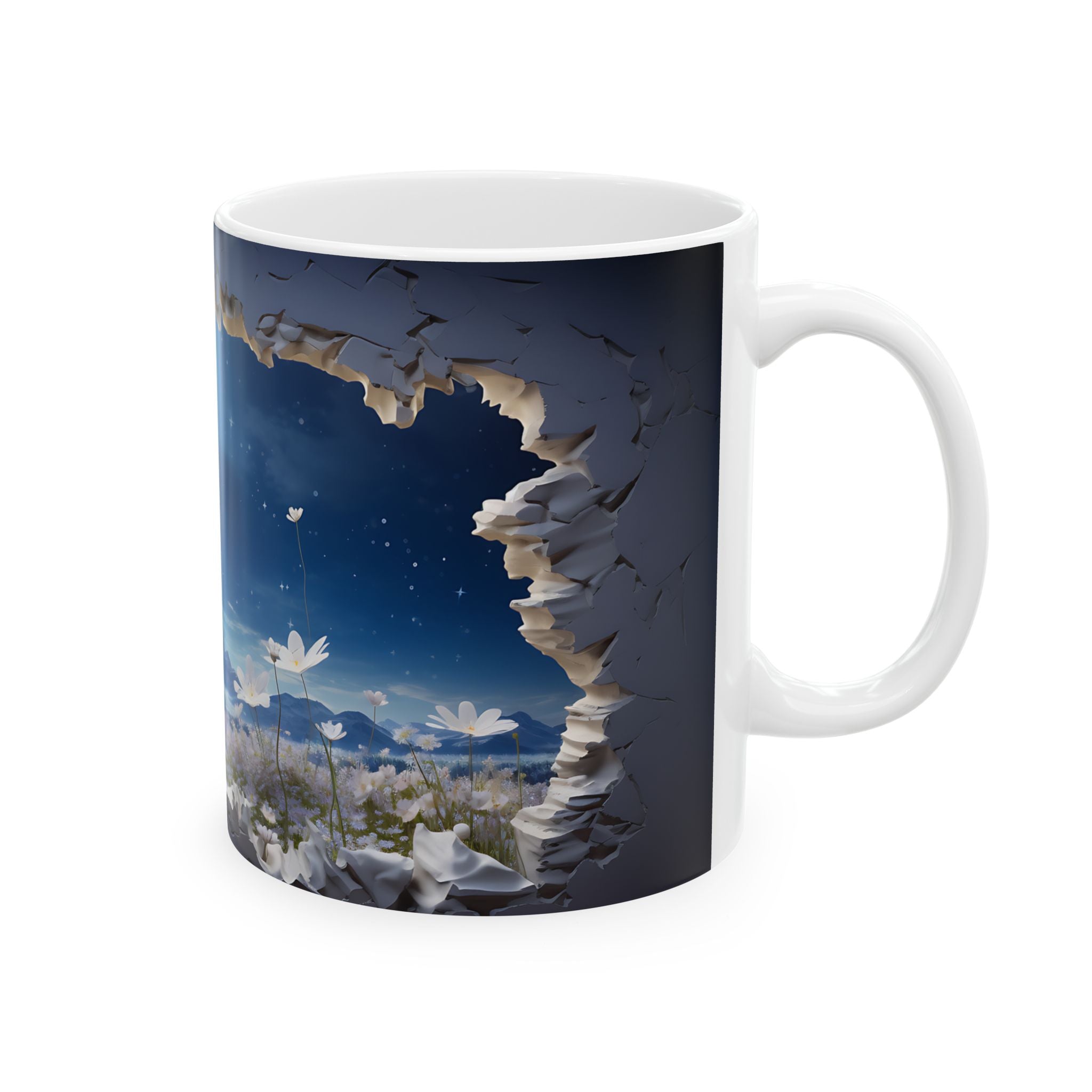 Moonlit Meadow Mug: Fantasy Art