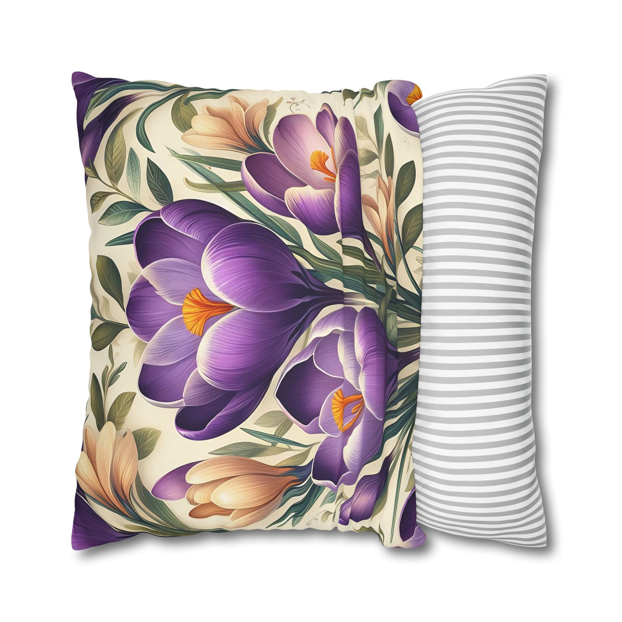 Purple Crocus Botanical Pillowcase