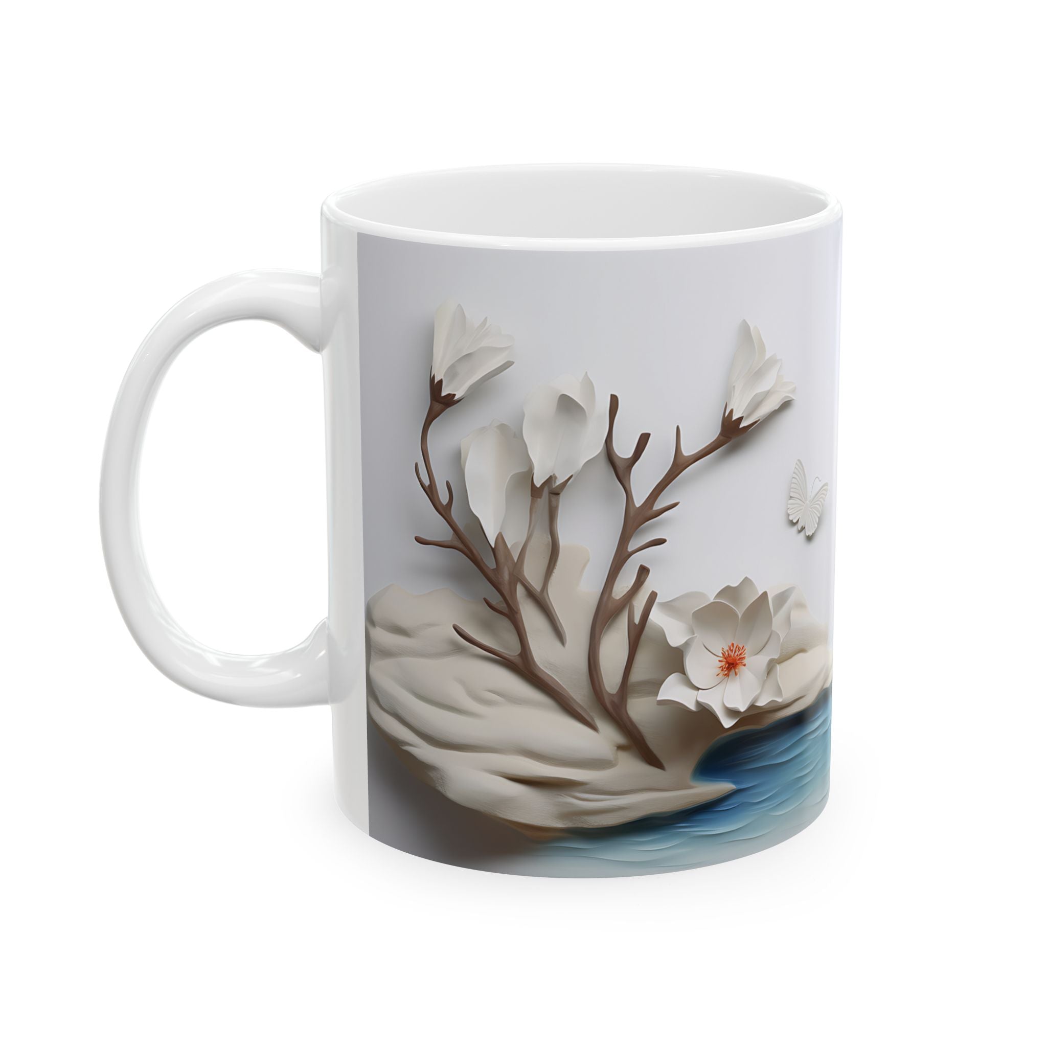 Magnolia & Butterfly Tranquil Mug