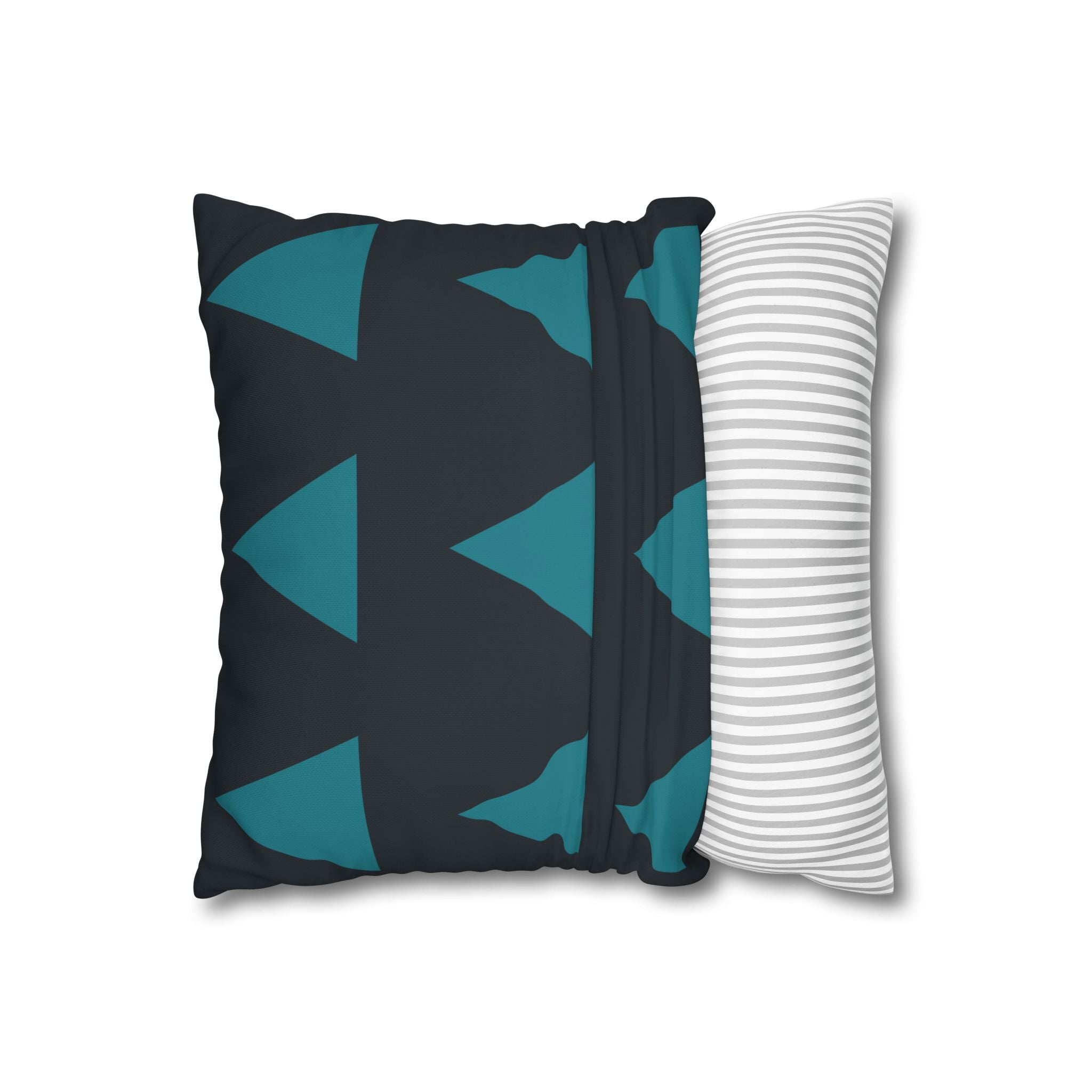 Teal Triangle Geometric Pillowcase