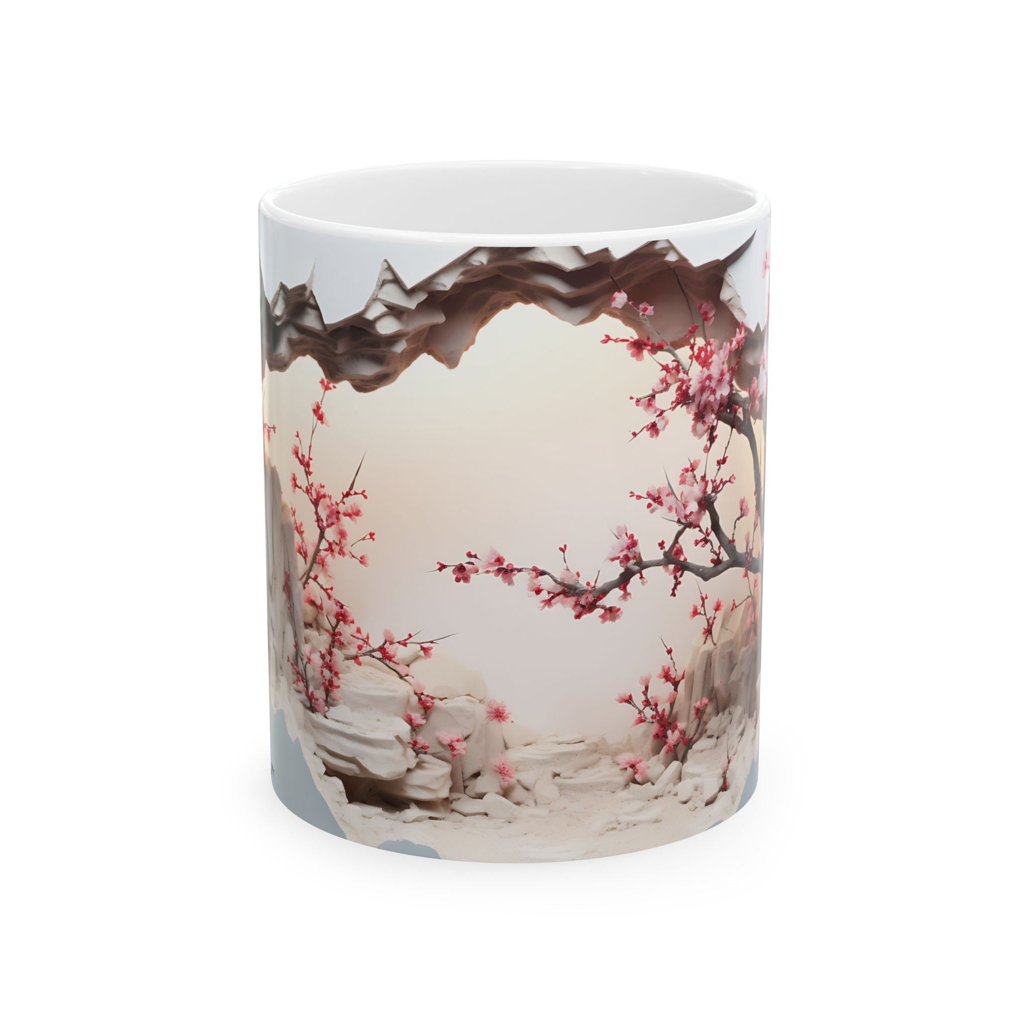 Blooming Rock Mug: 3D Art Ceramic