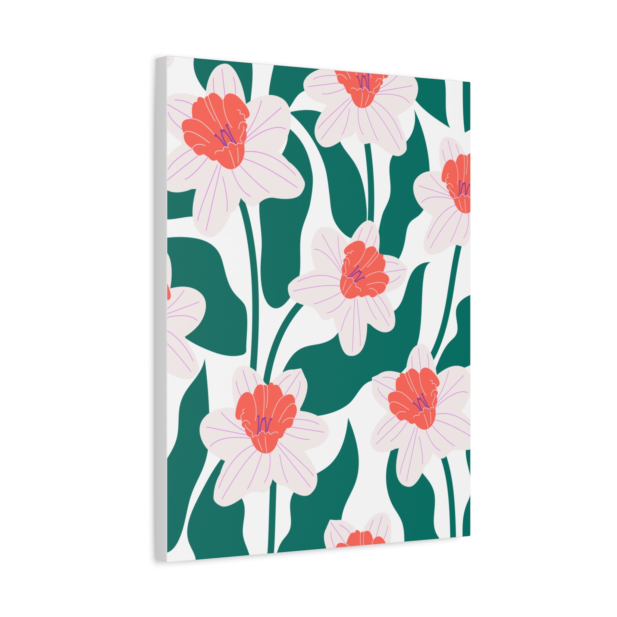 Art Deco Floral Canvas Print