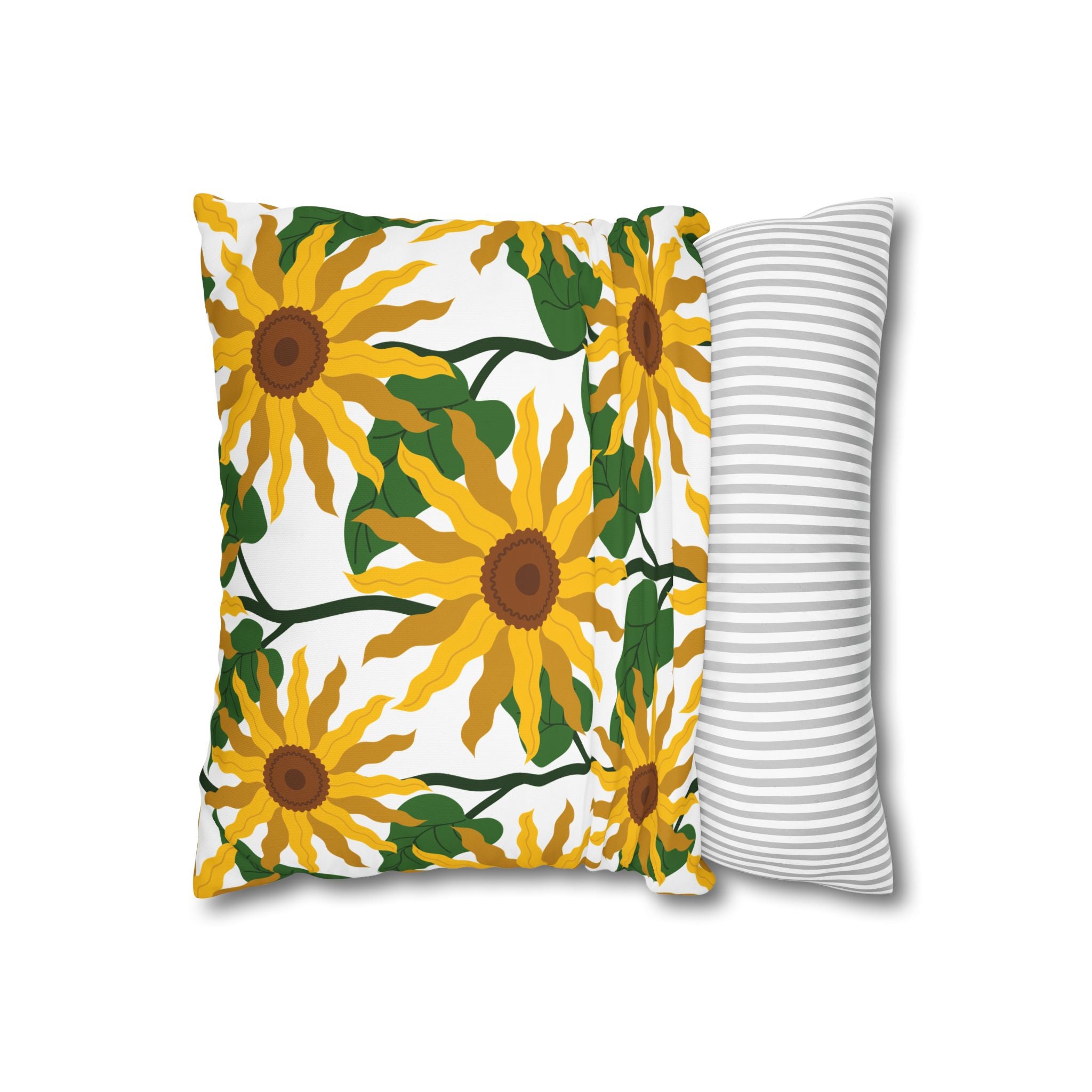 Bold Sunflower Pillowcase - Black & Gold