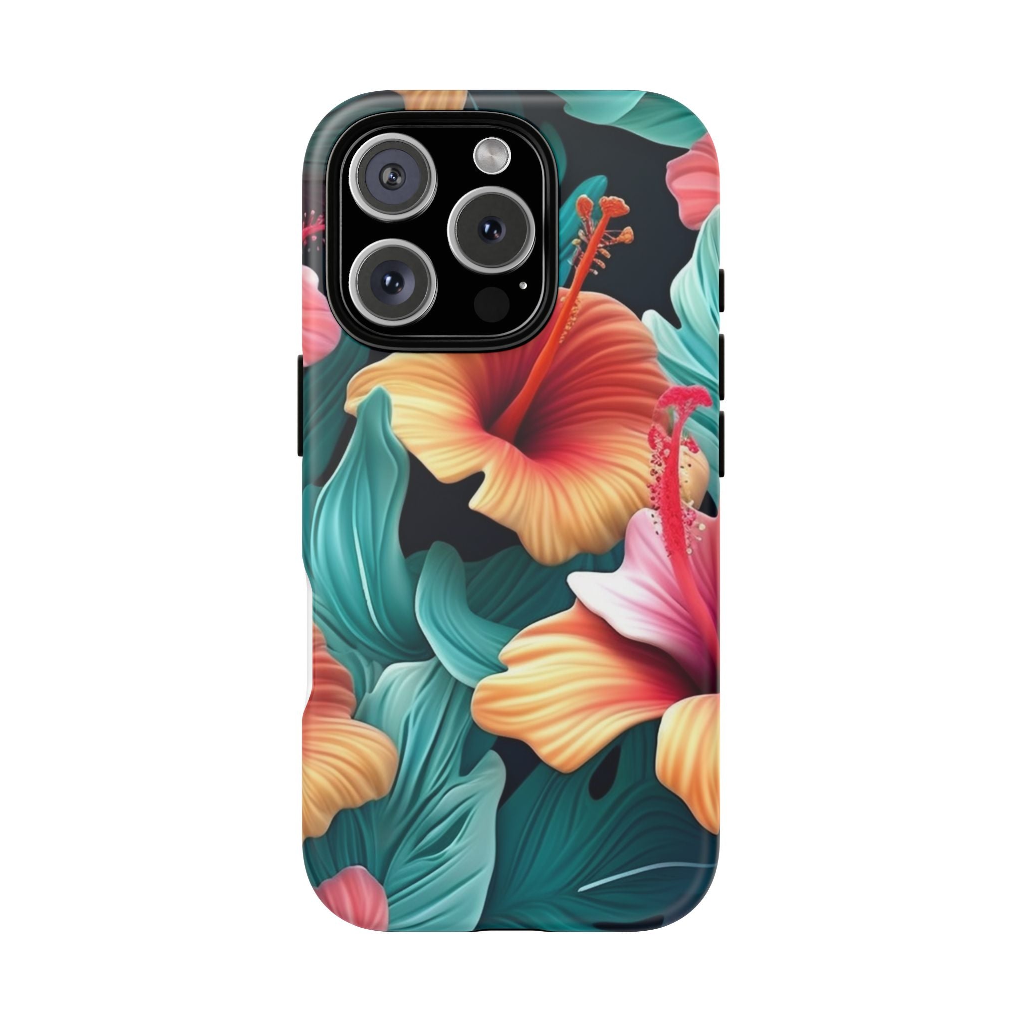 Tropical Hibiscus Hexagon iPhone Case