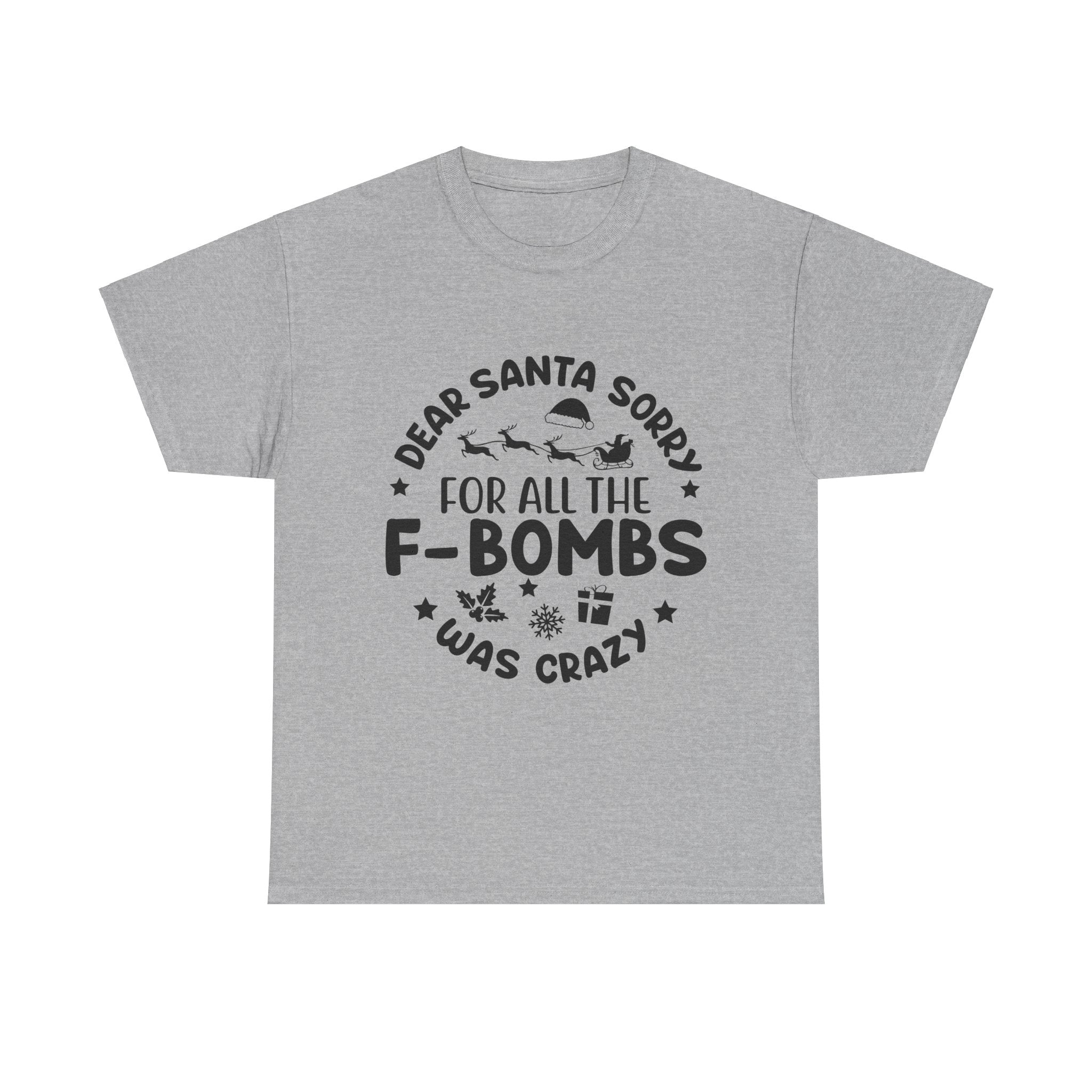 Dear Santa Sorry F-Bombs Christmas T-Shirt