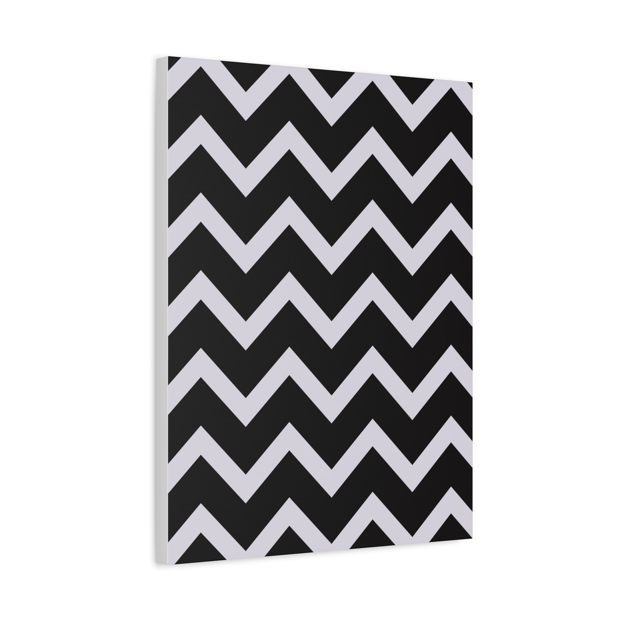 Modern Chevron Zigzag Matte Canvas Art