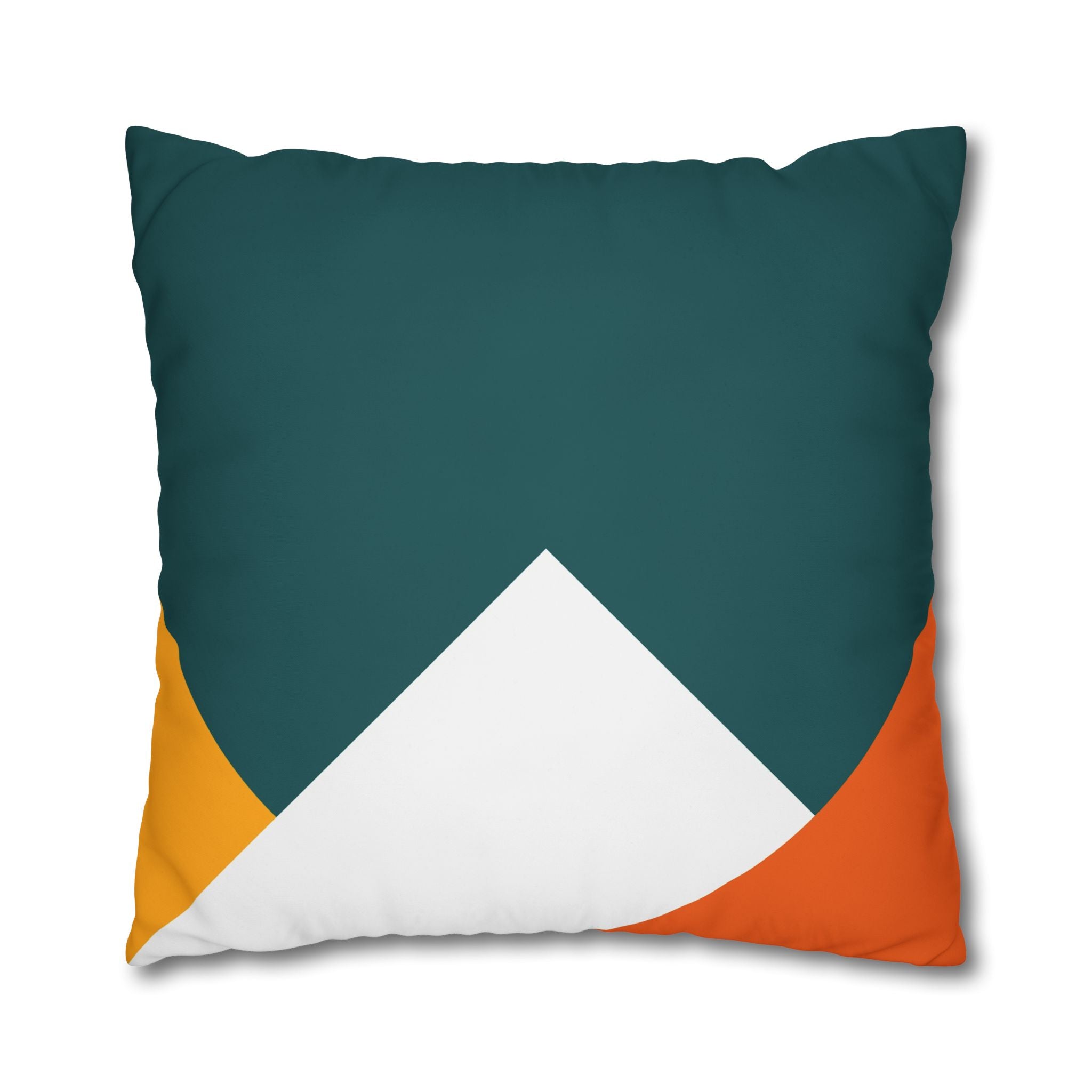 Geometric Teal & Orange Pillowcase