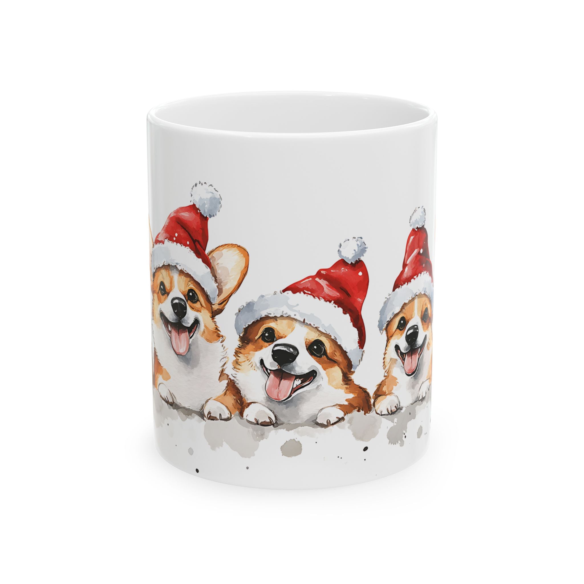 Corgi Christmas Mug: 5 Santa Dogs