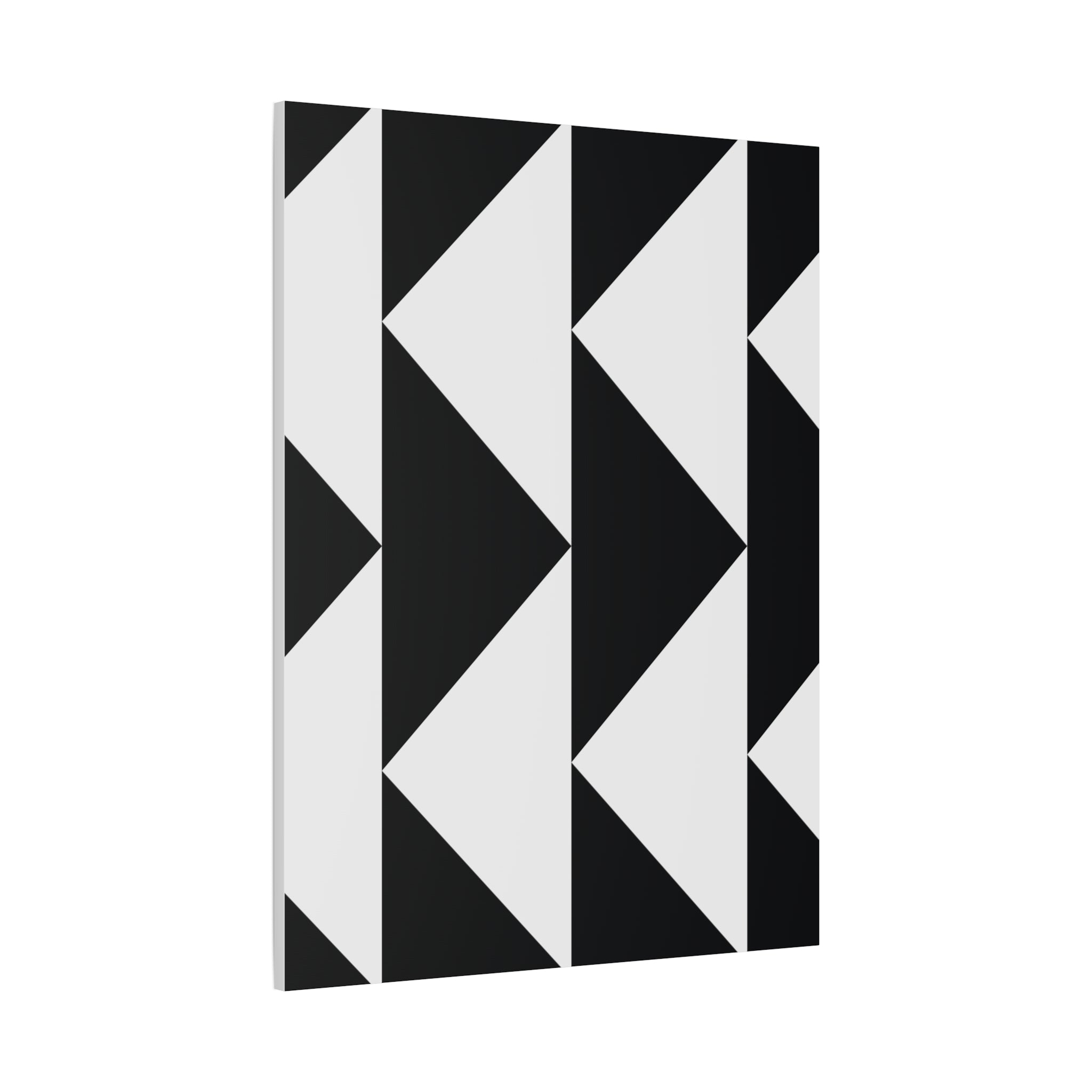 Black & White Triangle Geometric Canvas Art