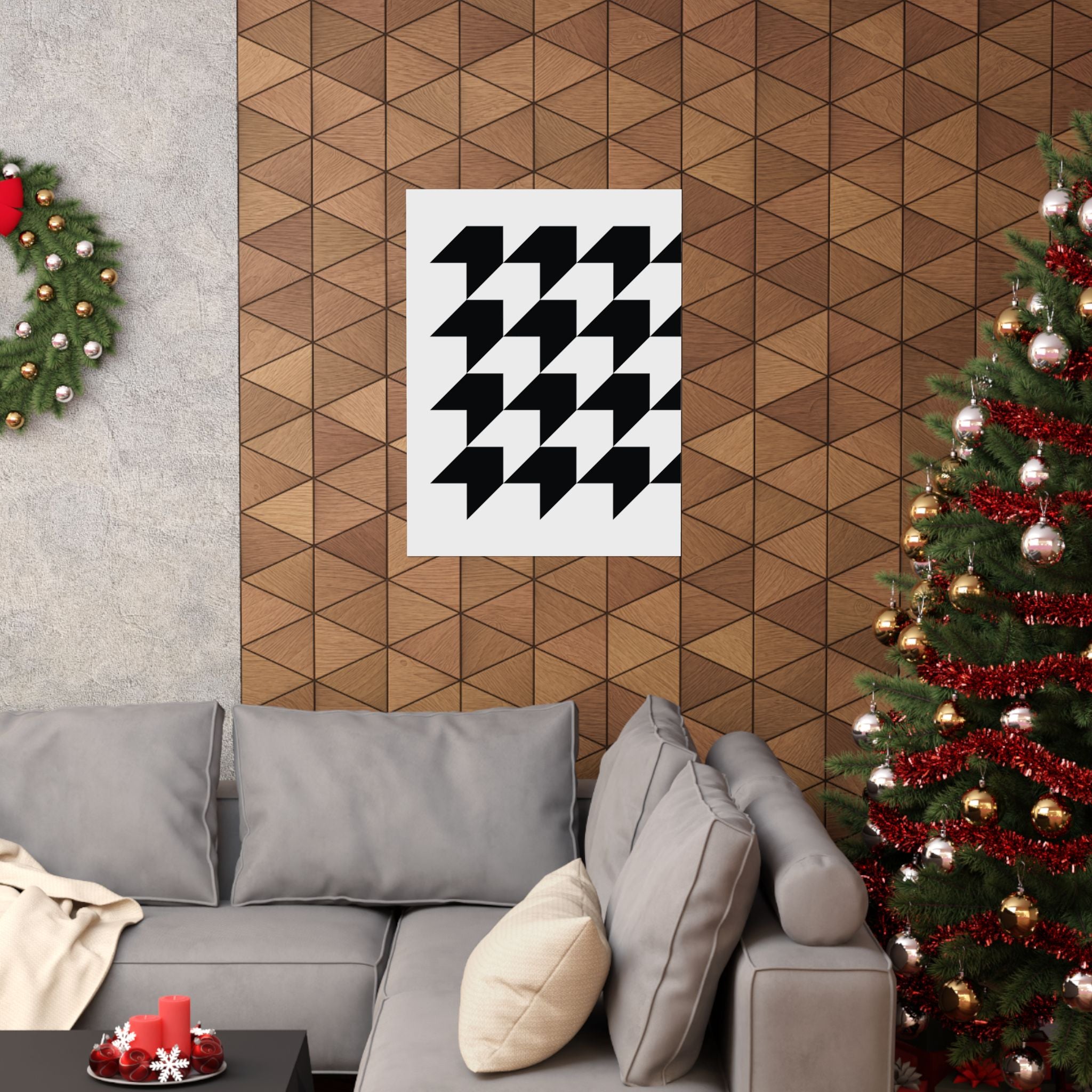 Geometric Arrow Tessellation Poster