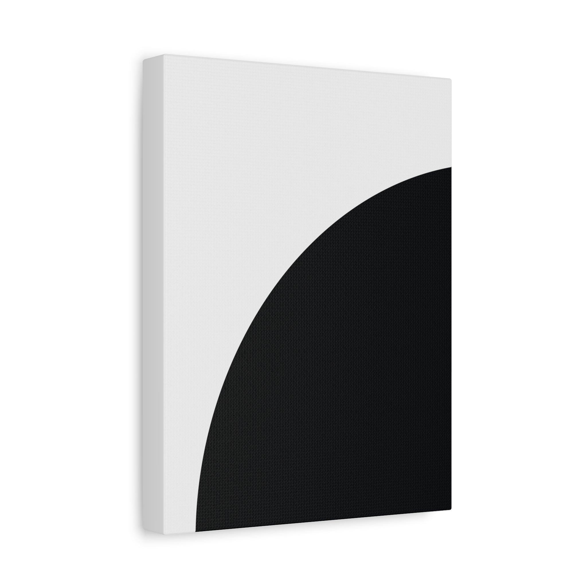 Abstract Black Semicircle Canvas Art