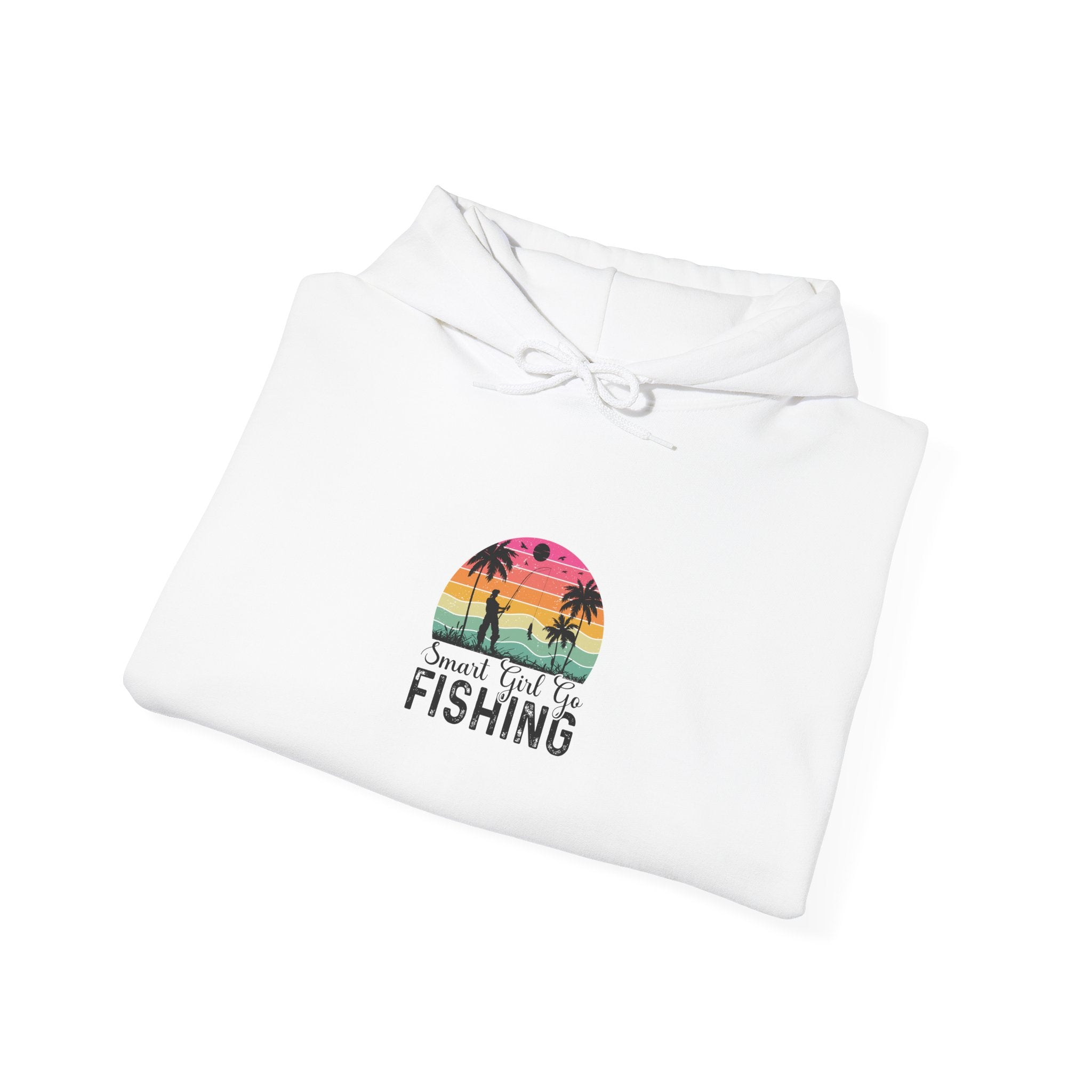 Smart Girl Go Fishing Retro Hoodie