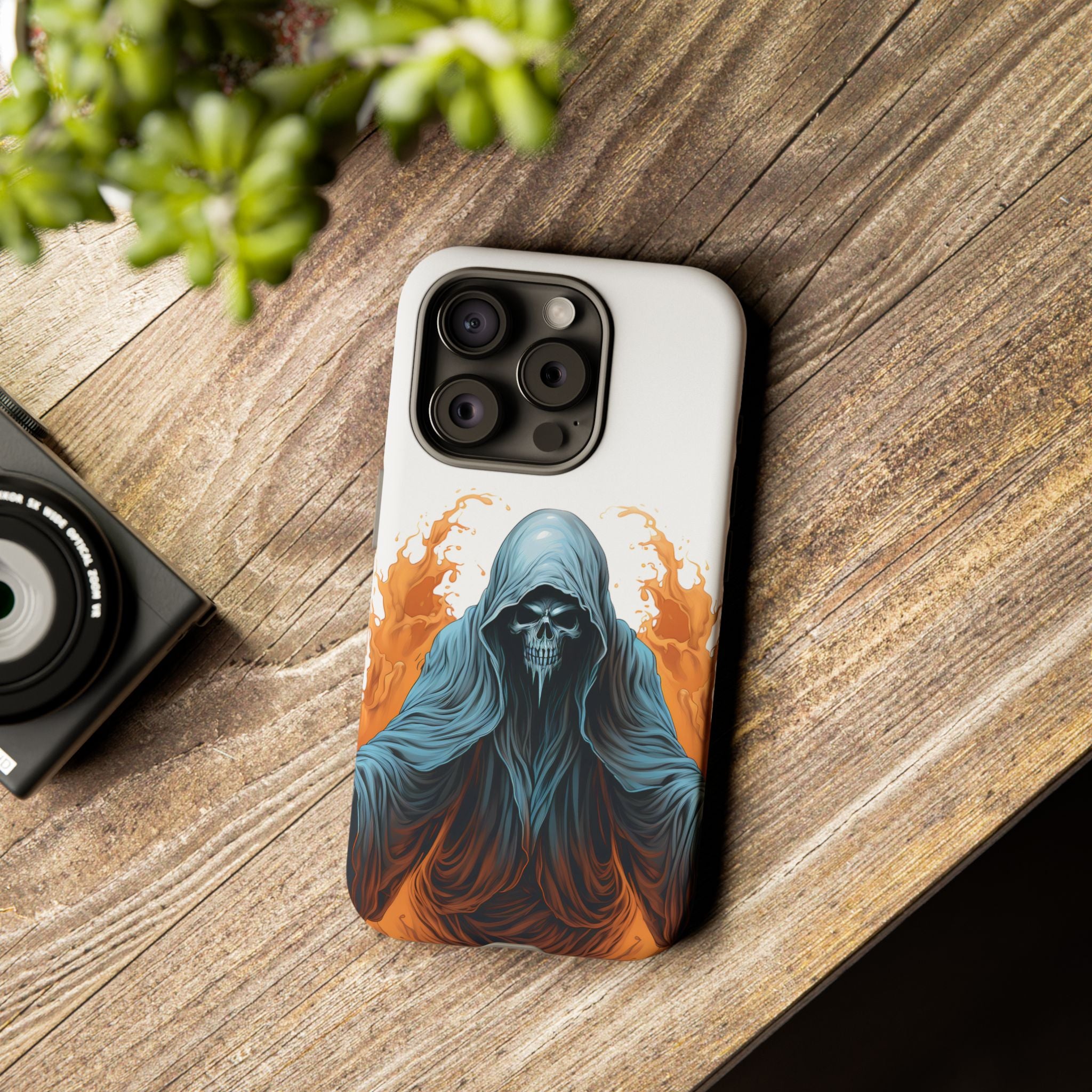 Grim Reaper Hexagon Stone iPhone Case