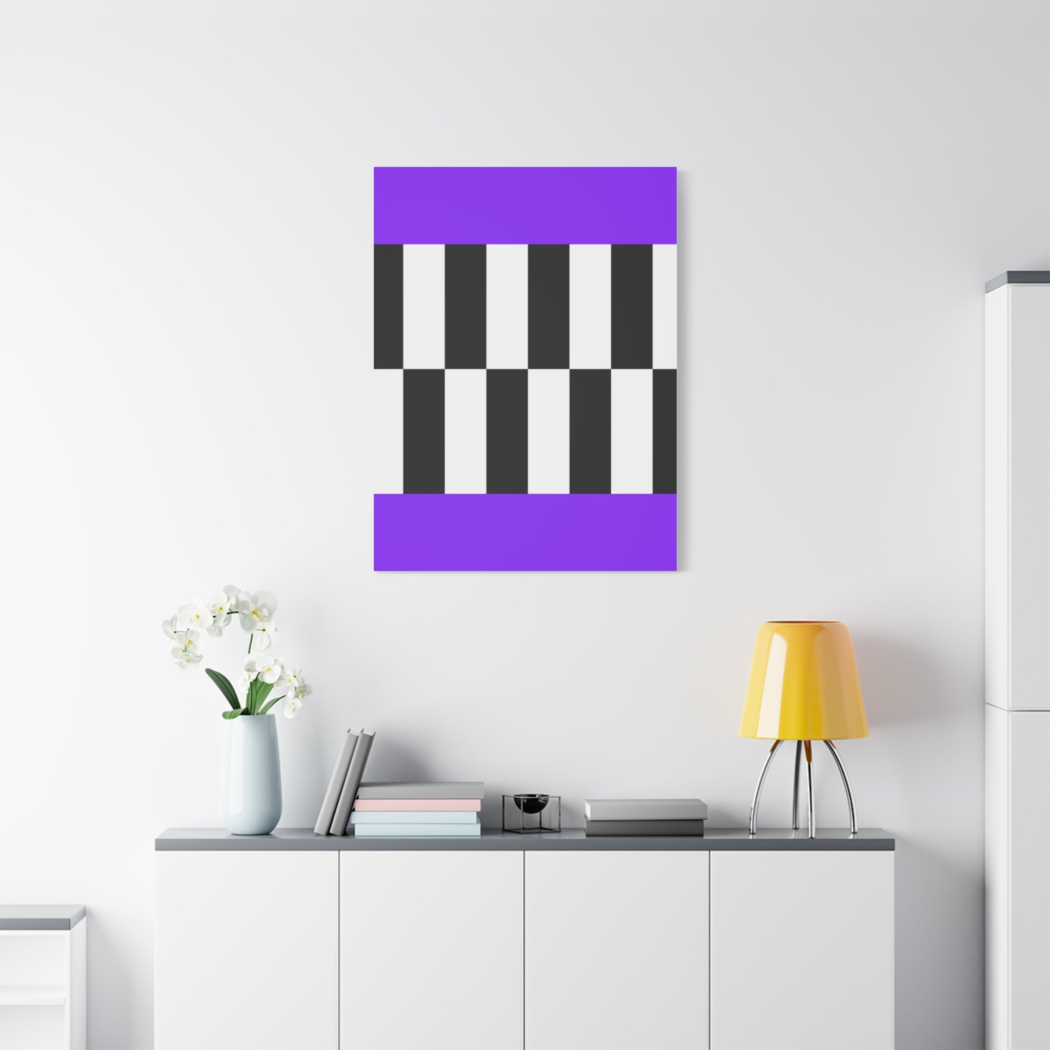 Minimalist Checkerboard Canvas Art