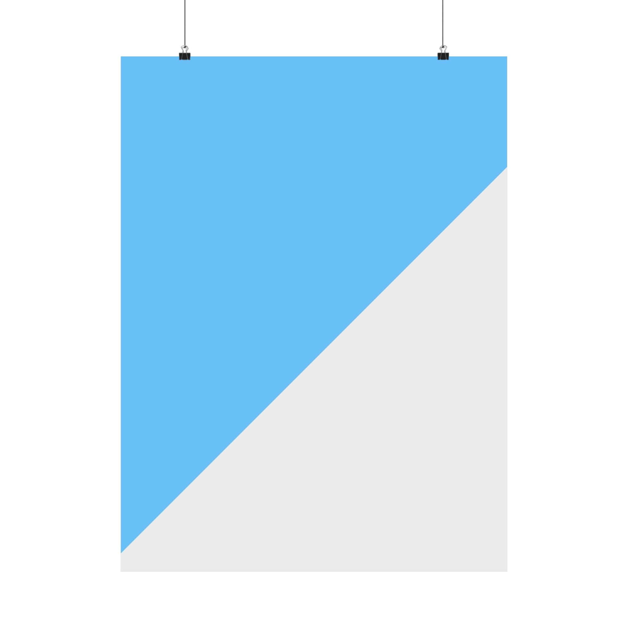 Abstract Diagonal Pastel Blue Art Poster