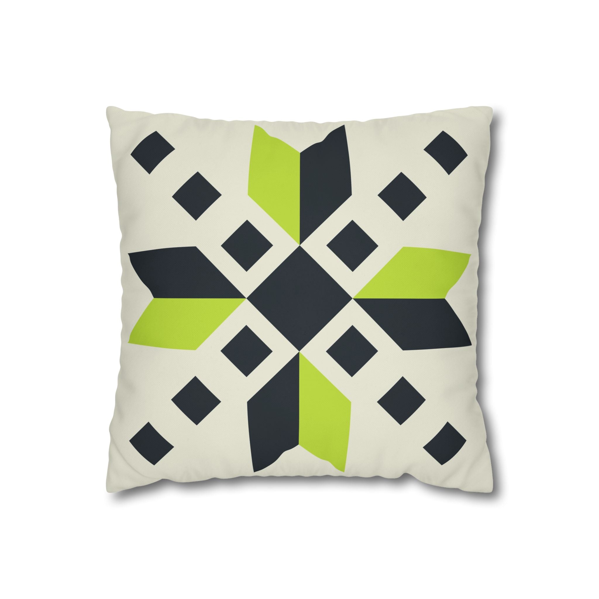 Geometric Teal & Green Pillowcase