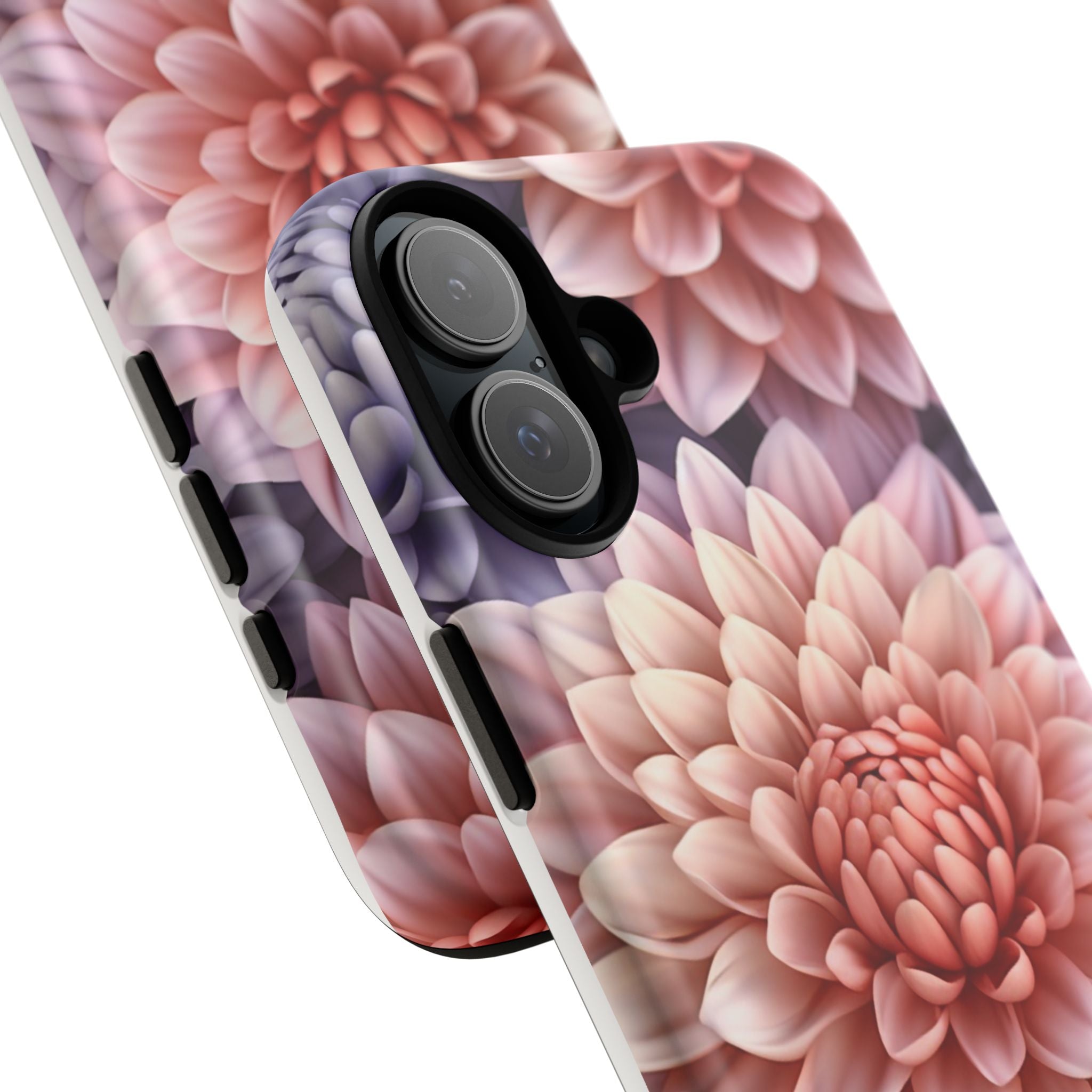 Dahlia Bloom Hexagon Stone iPhone Case