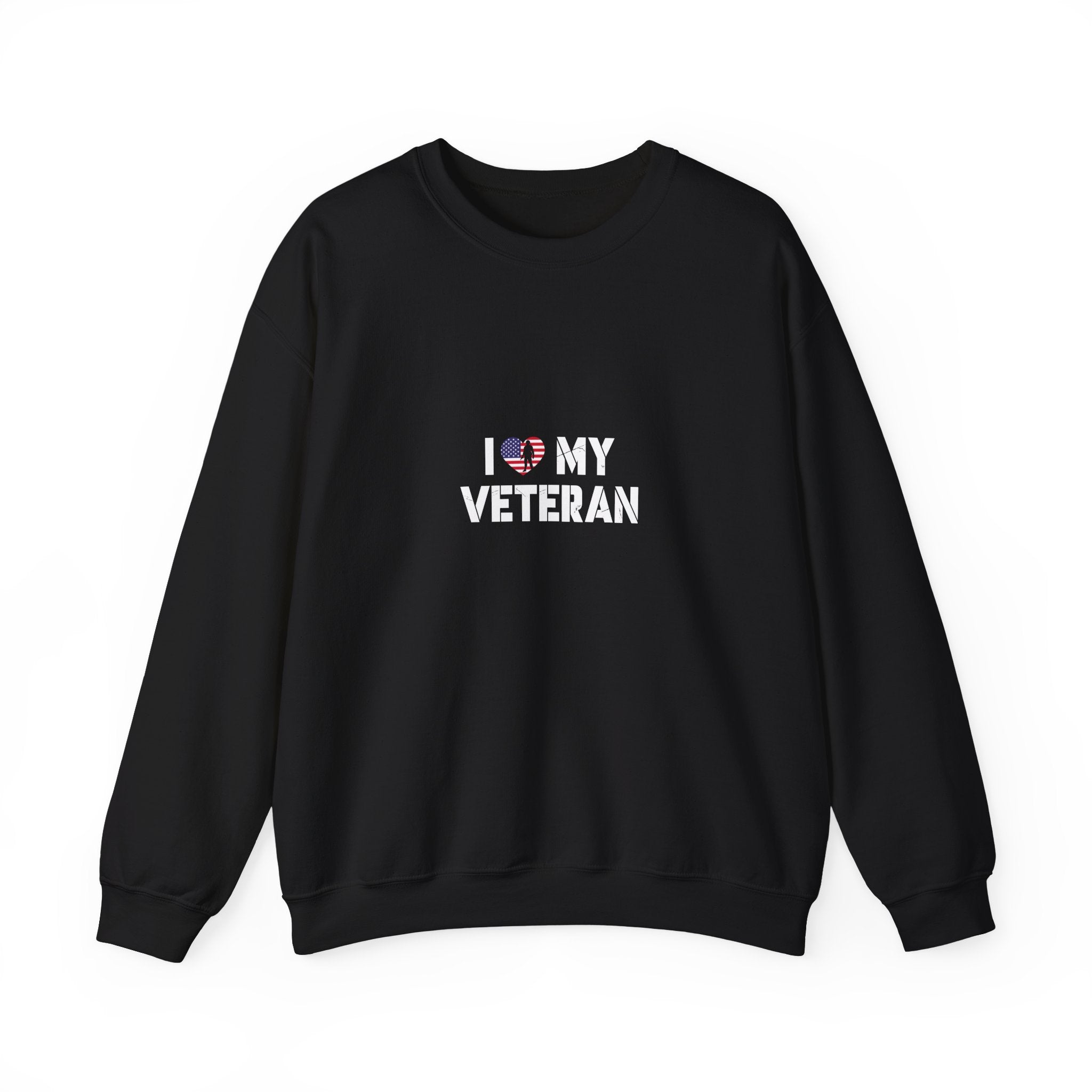 I ♥ MY VETERAN Flag Sweatshirt