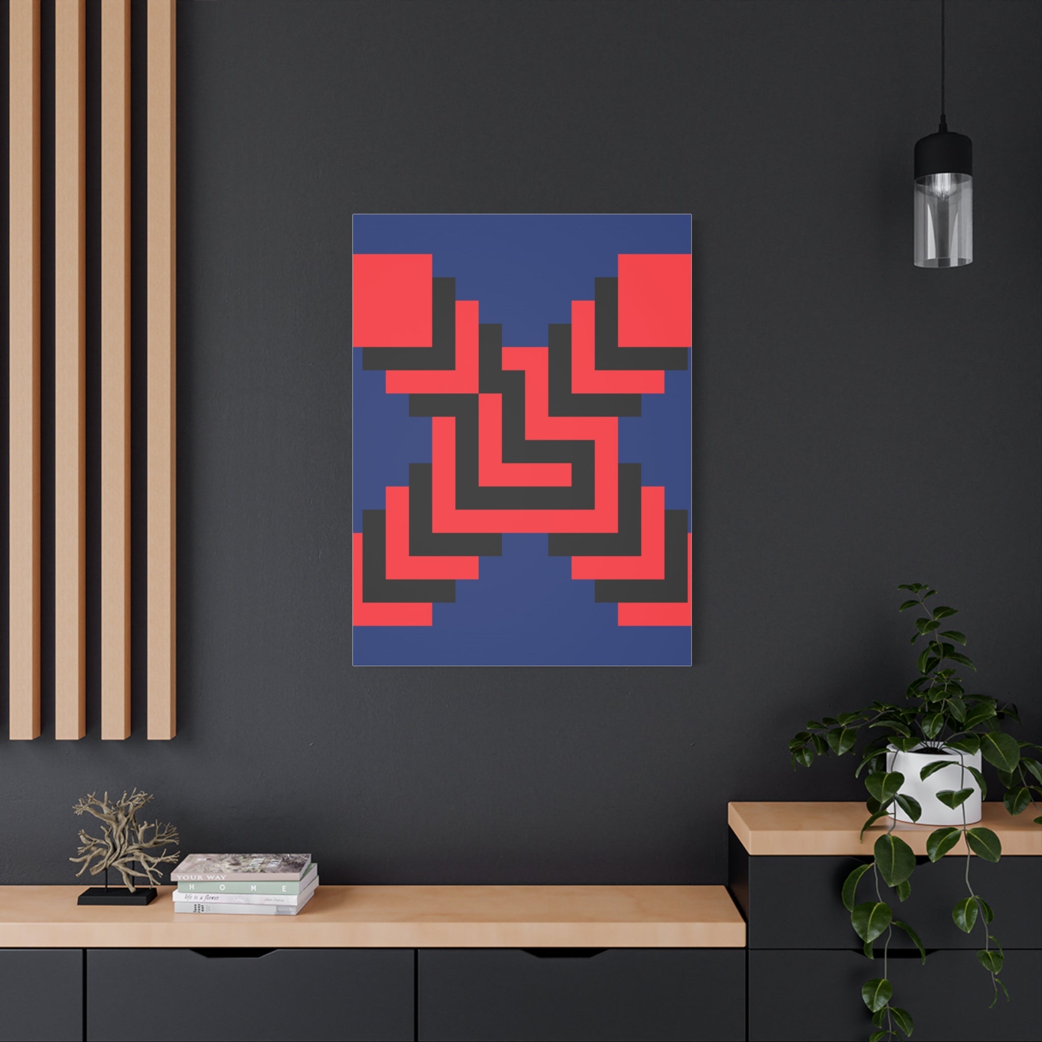 Geometric X Abstract Art Canvas Print