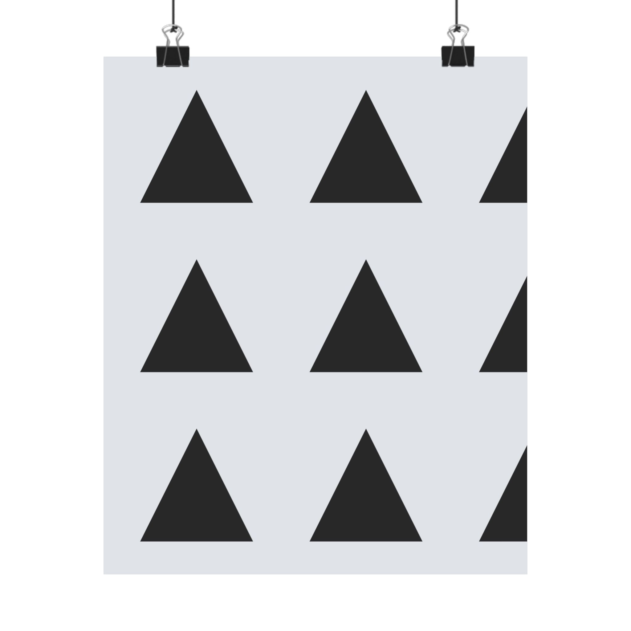 Geometric Black Triangle Wall Art Poster