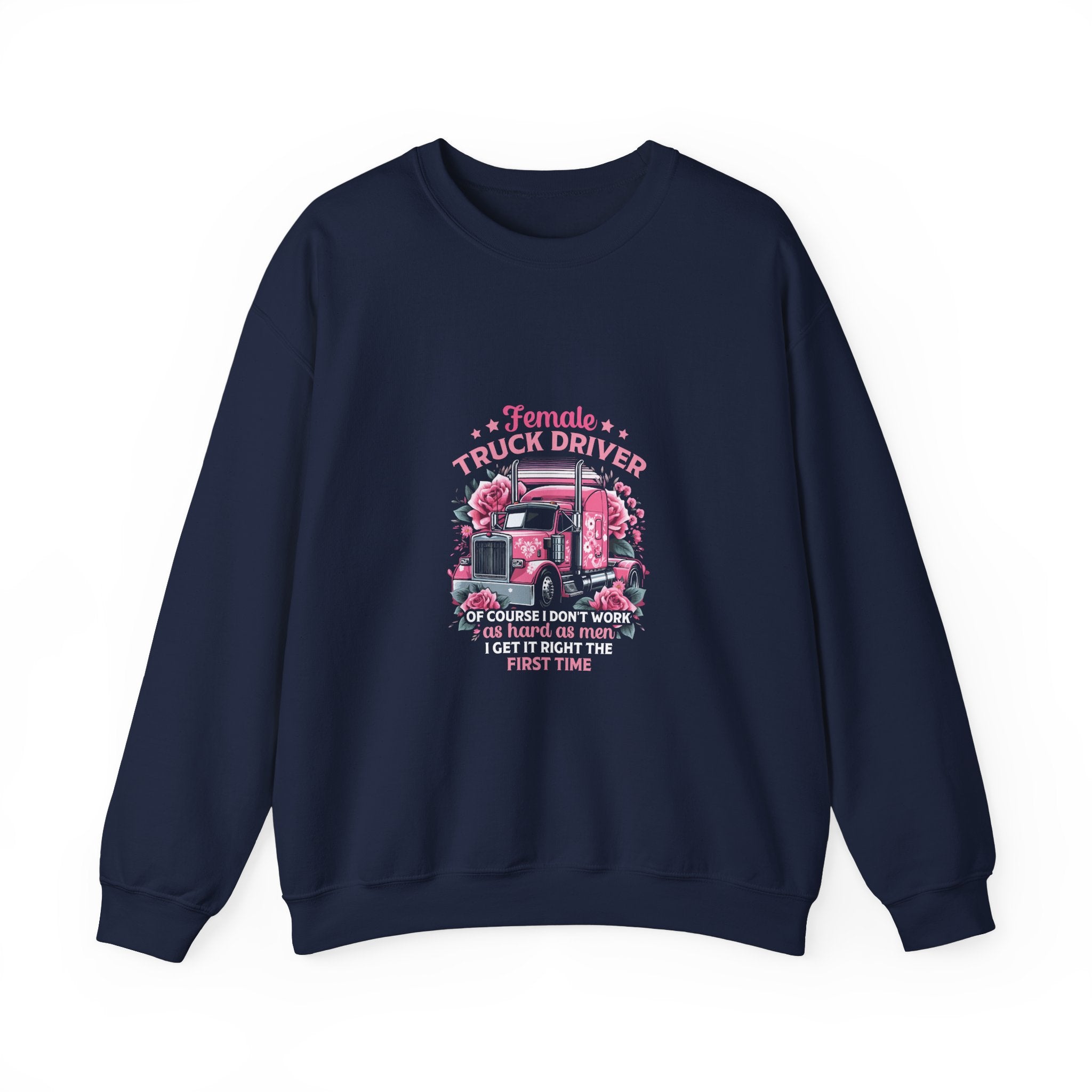 Pink Truck Driver Women's Sweatshirt