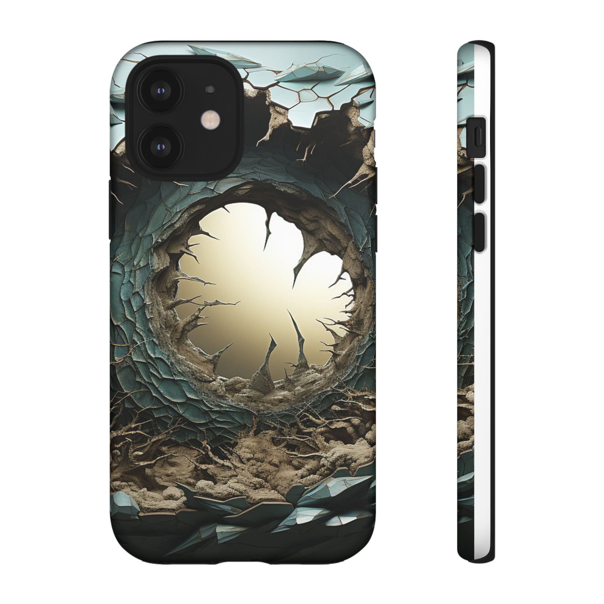 Surreal Alien Landscape Hexagon Stone iPhone Case