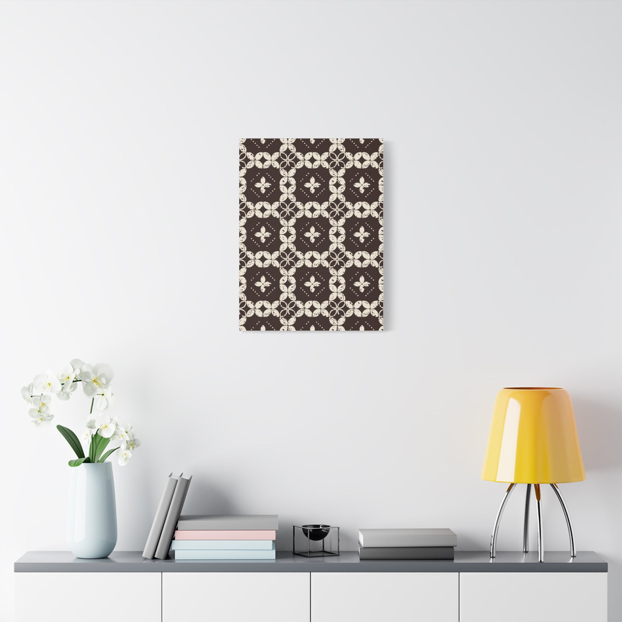 Rustic Floral Geometric Canvas Art