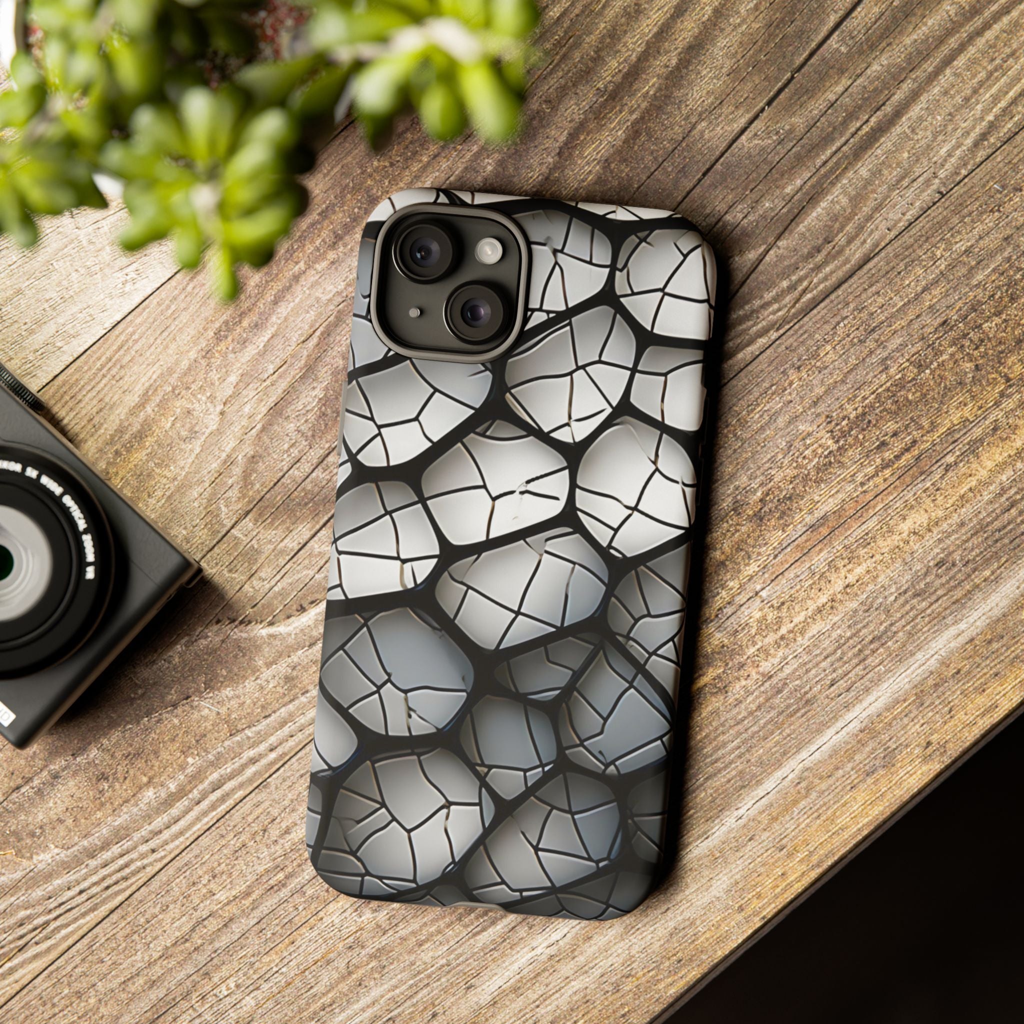 Abstract Mosaic iPhone Case - Textured & Chic