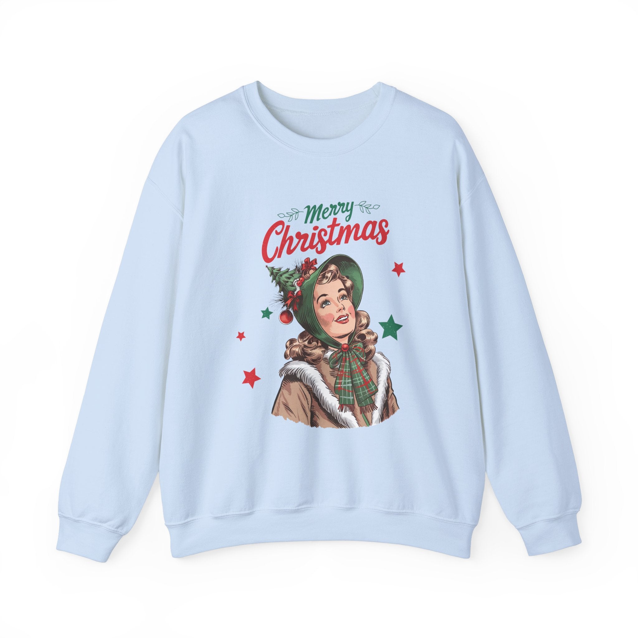 Vintage Christmas Tree Lady Sweatshirt