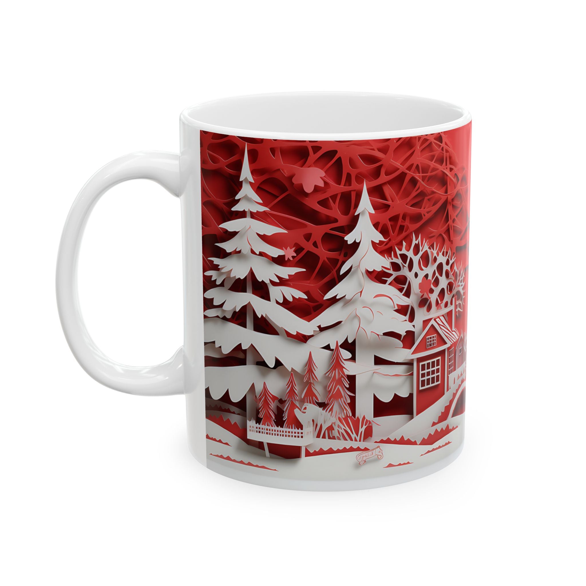 Winter Wonderland Paper Cut Mug