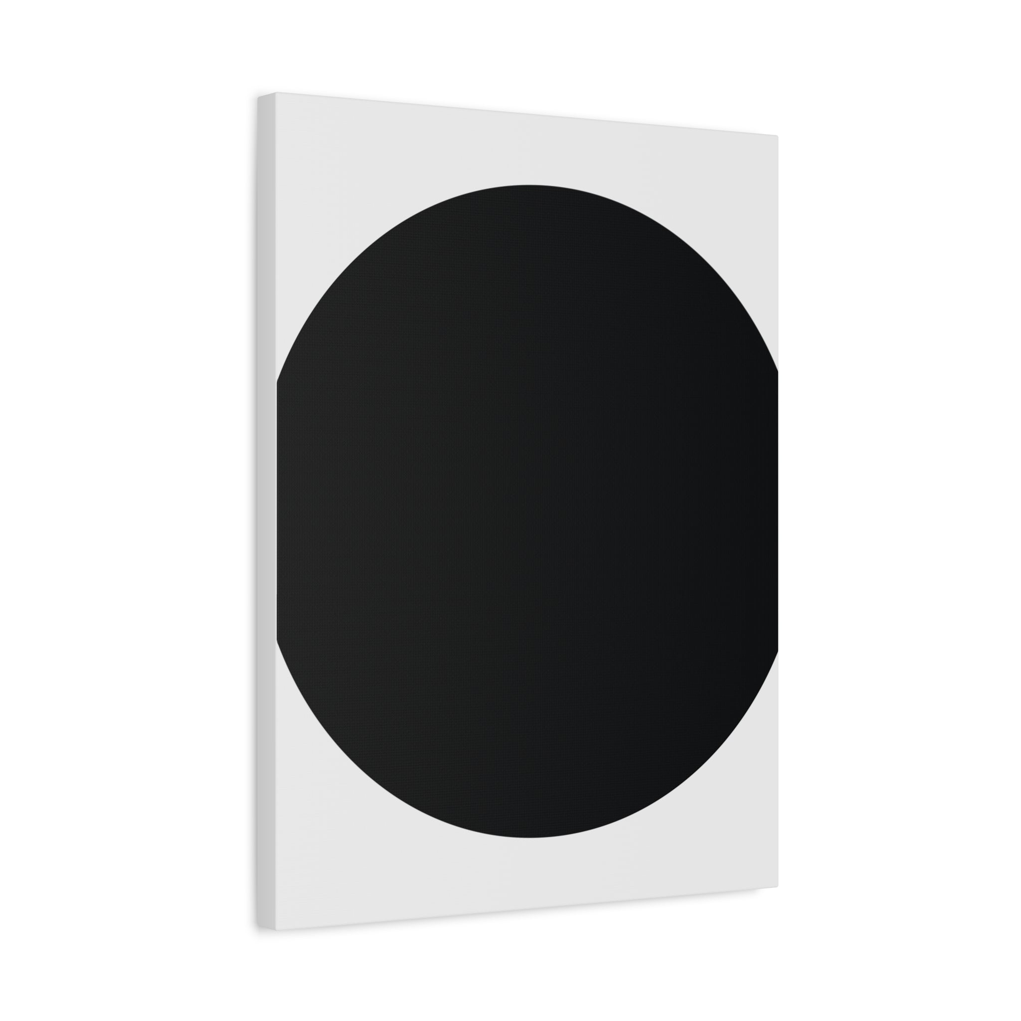 Minimalist Black Circle Canvas Art