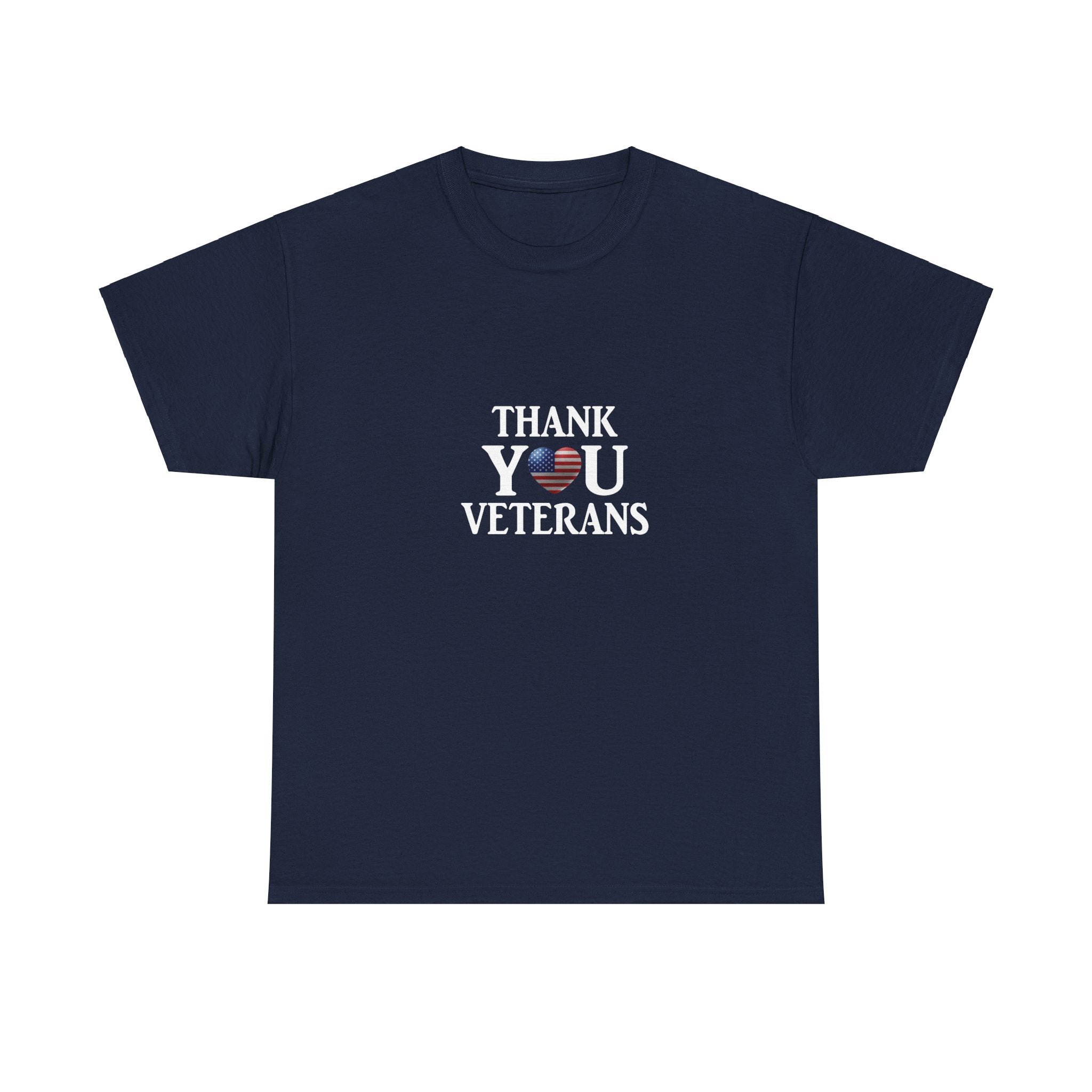 Thank You Veterans US Flag Heart T-Shirt