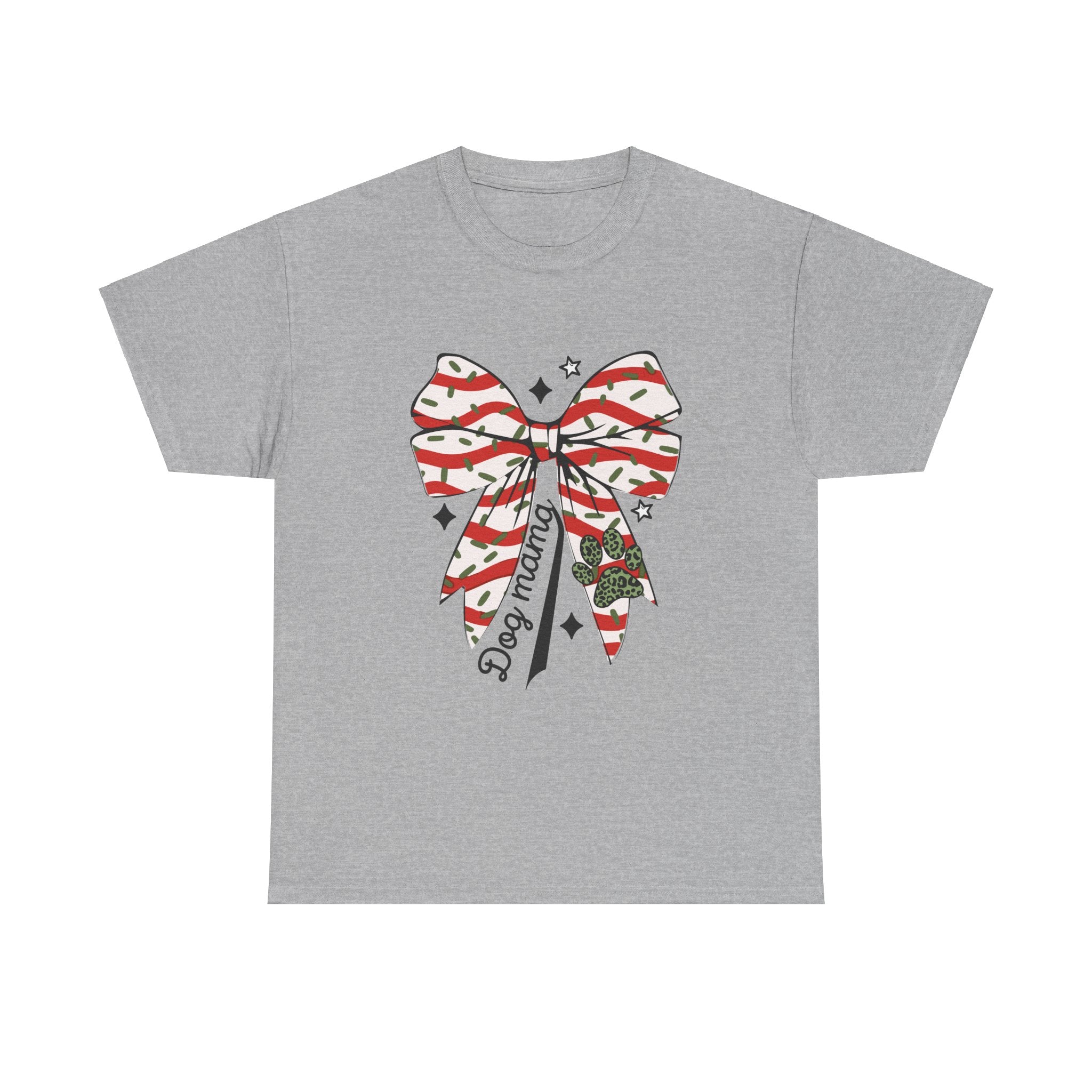 Dog Mama Christmas Bow T-Shirt